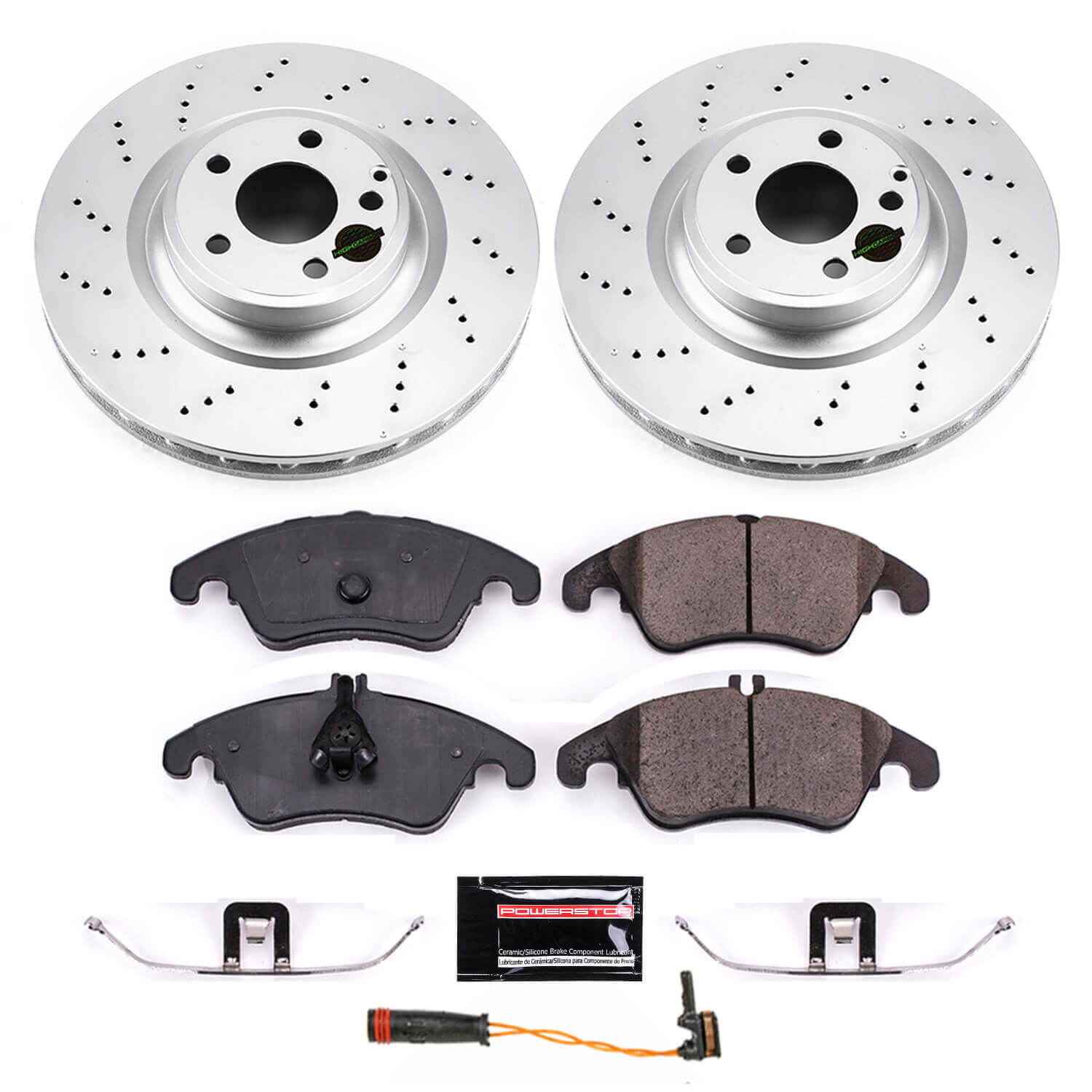 Power Stop CRK6893 Z23 Evolution Geomet Coated Front Pad And Rotor Kit for 2017-2020 Mercedes-Benz SLC300 product image