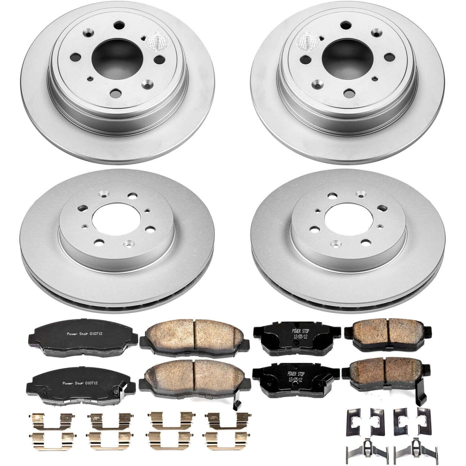 Power Stop CRK691 Z17 Evolution Front And Rear Brake Kit for 1999-2000 Honda Civic Si product image