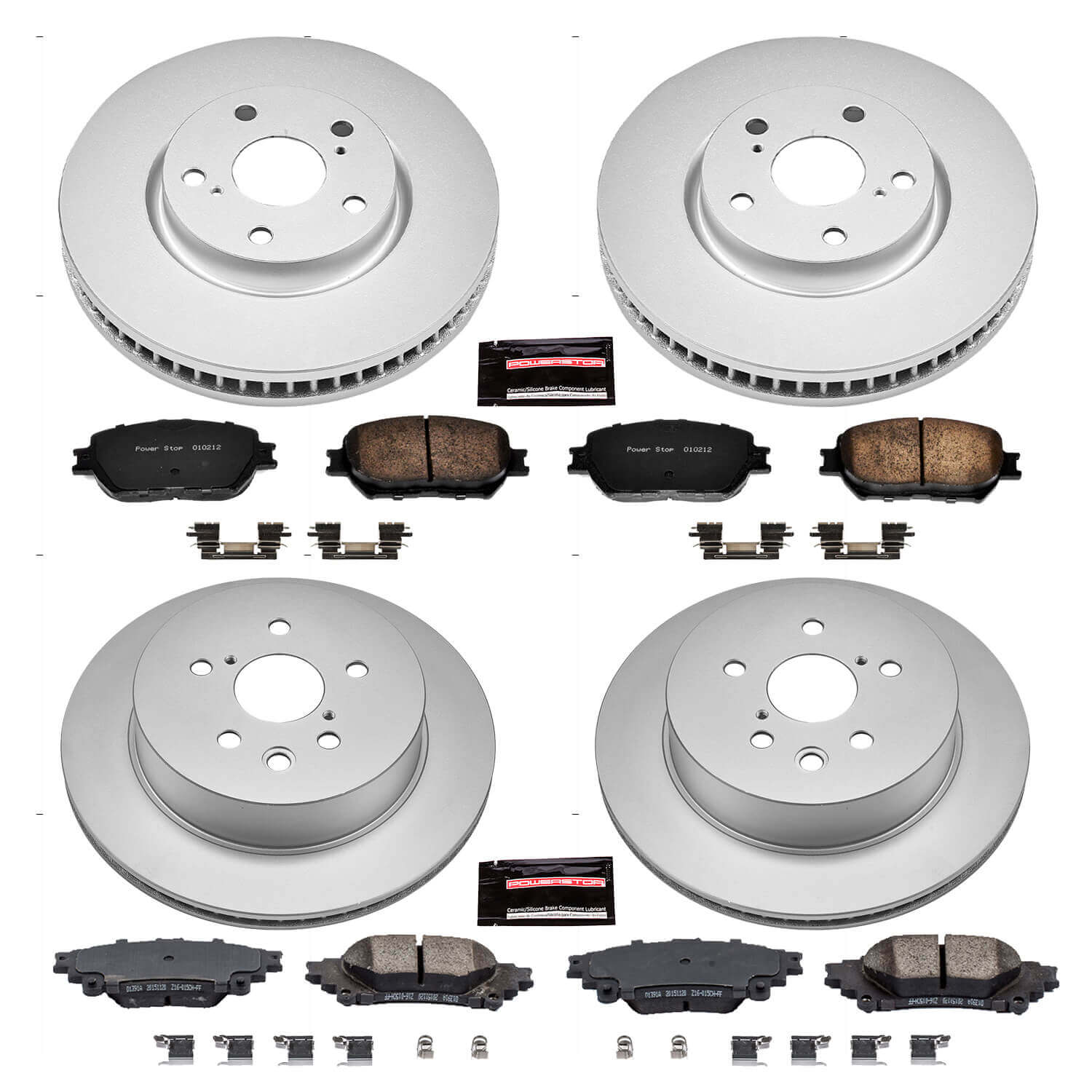Power Stop CRK6927 Z17 Evolution Front And Rear Pad And Rotor Kit for 2014-2015 Lexus IS250 C product image
