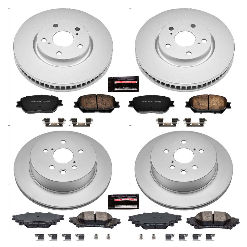 Power Stop CRK6927 Z17 Evolution Front And Rear Pad And Rotor Kit for 2014-2015 Lexus IS250 C product image