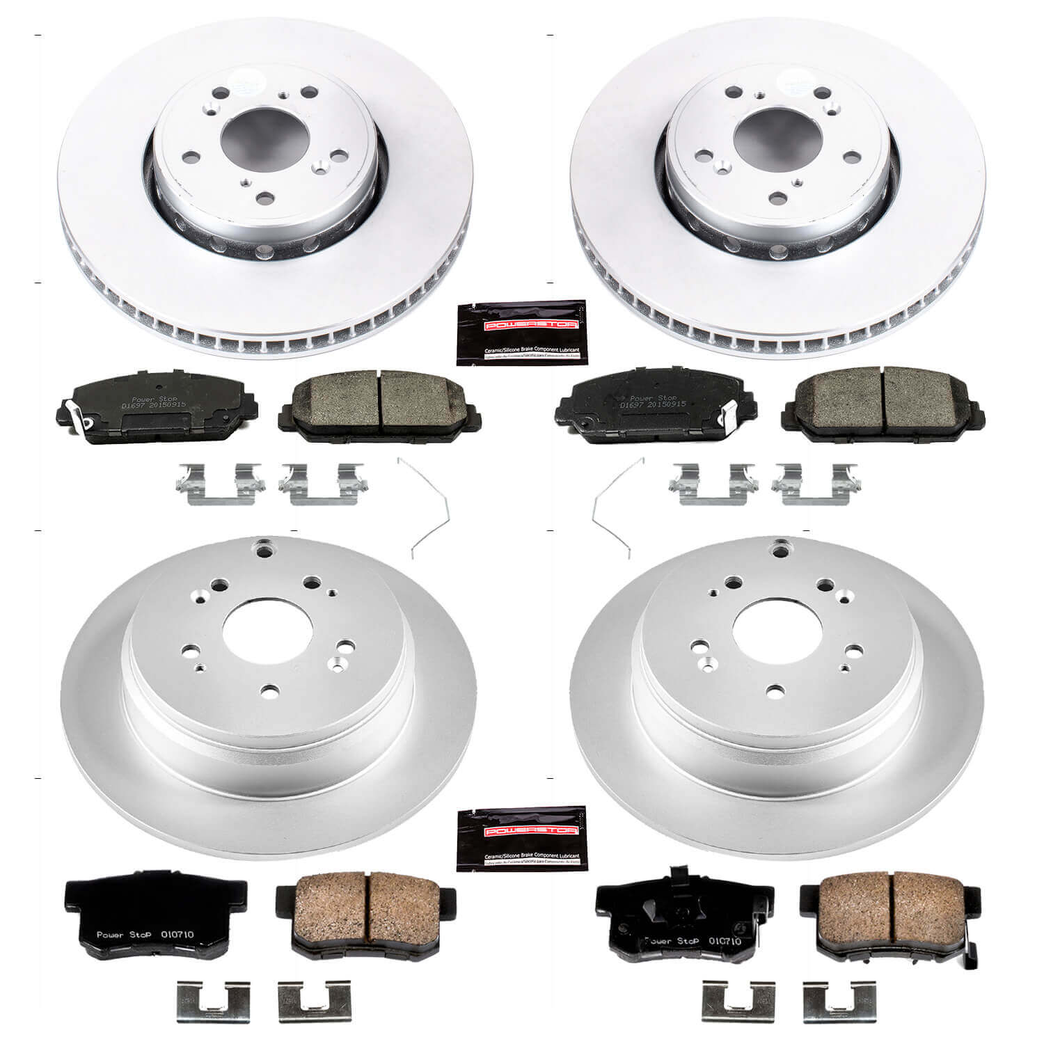 Power Stop CRK6939 Z17 Evolution Front And Rear Brake Kit for 2013-2018 Acura RDX product image