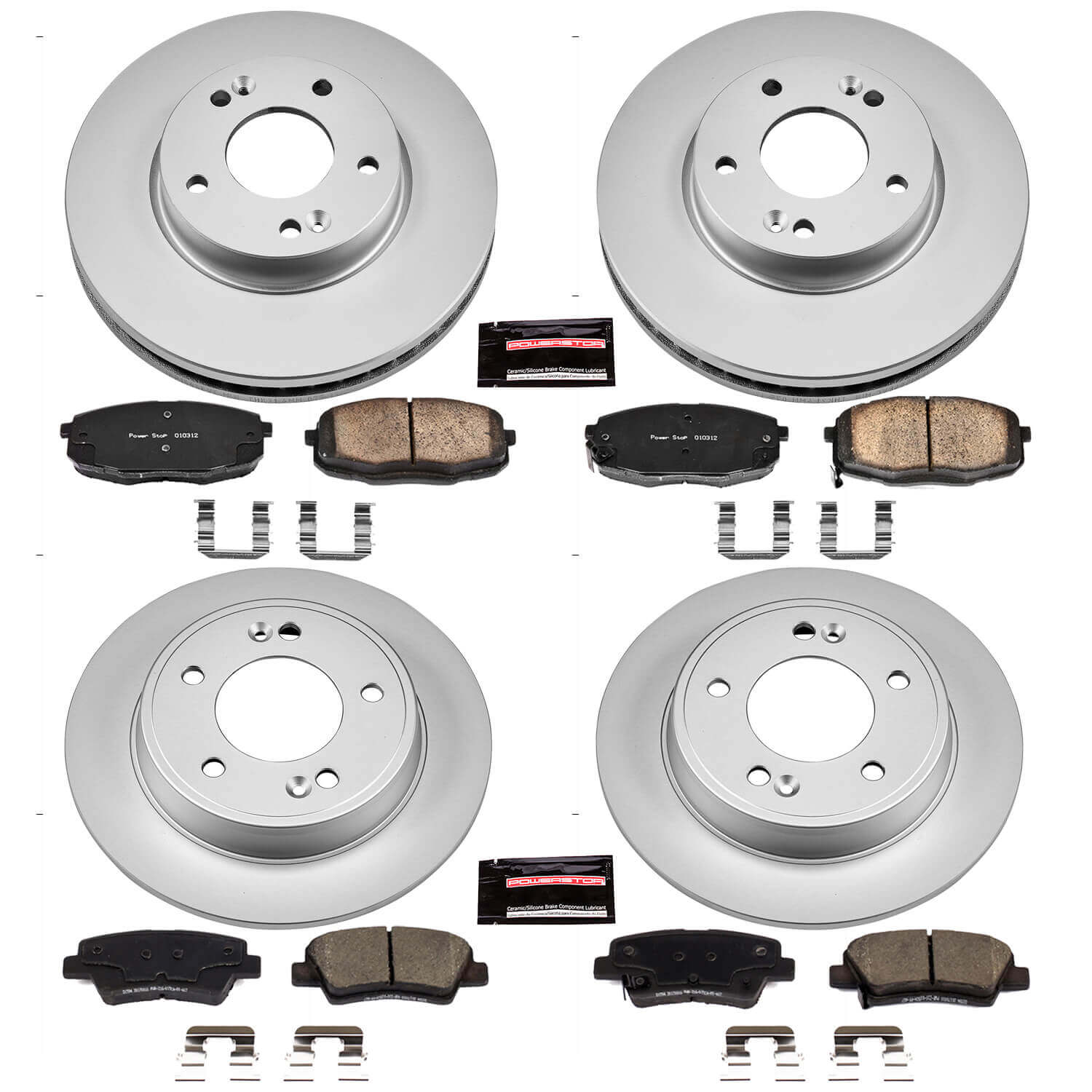 Power Stop CRK6945 Z17 Evolution Front And Rear Brake Kit for 2014-2016 Kia Soul product image