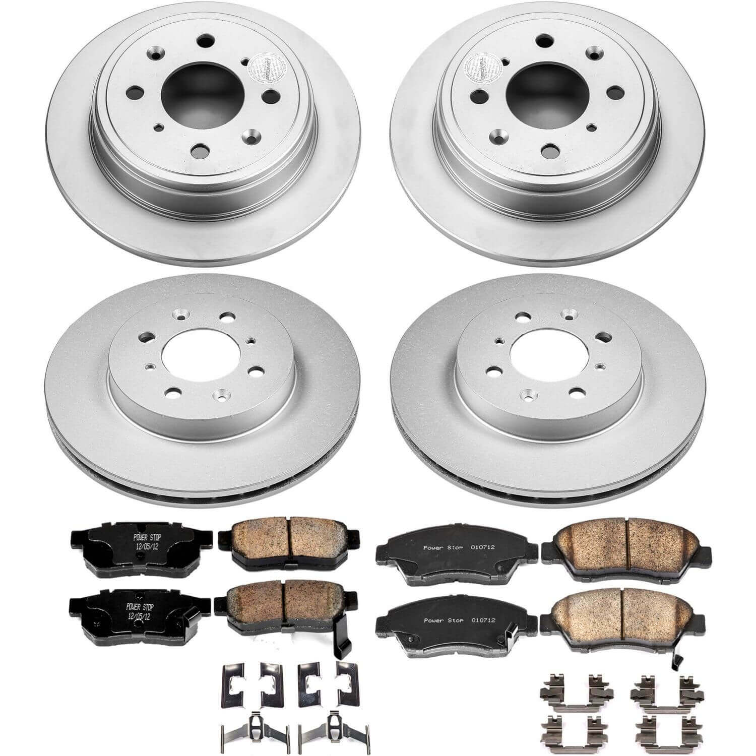 Power Stop CRK695 Z17 Evolution Front And Rear Brake Kit for 1994-1997 Honda Civic Del Sol Vtec product image