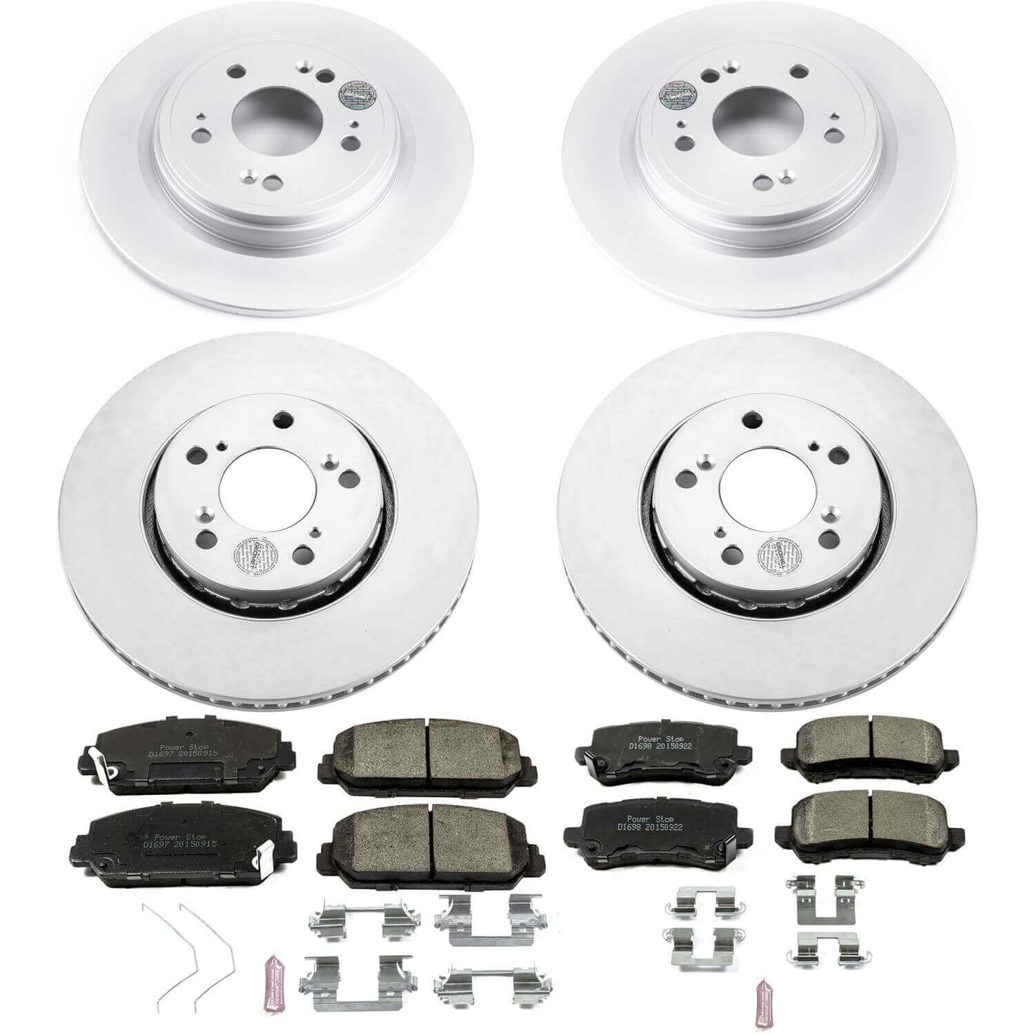 Power Stop CRK6954 Z17 Evolution Front And Rear Pad And Rotor Kit for 2014-2020 Acura Rlx Base product image