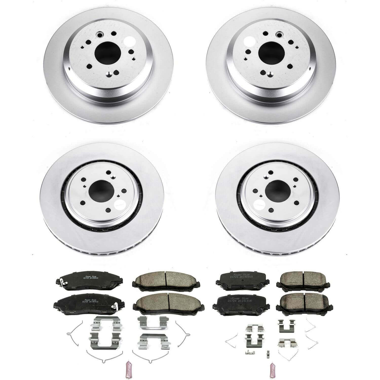 Power Stop CRK6956 Z17 Evolution Front And Rear Brake Kit for 2014-2016 Acura MDX product image