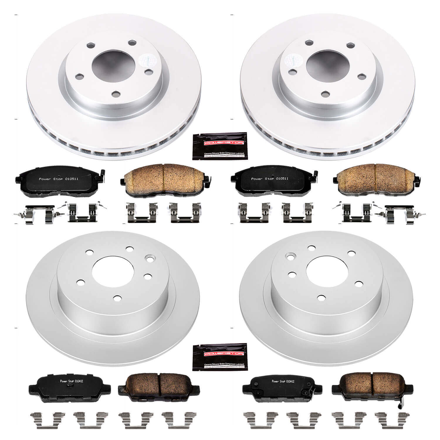 Power Stop CRK6960 Z17 Evolution Front And Rear Brake Kit for 2013-2016 Nissan Sentra Rear Disc product image