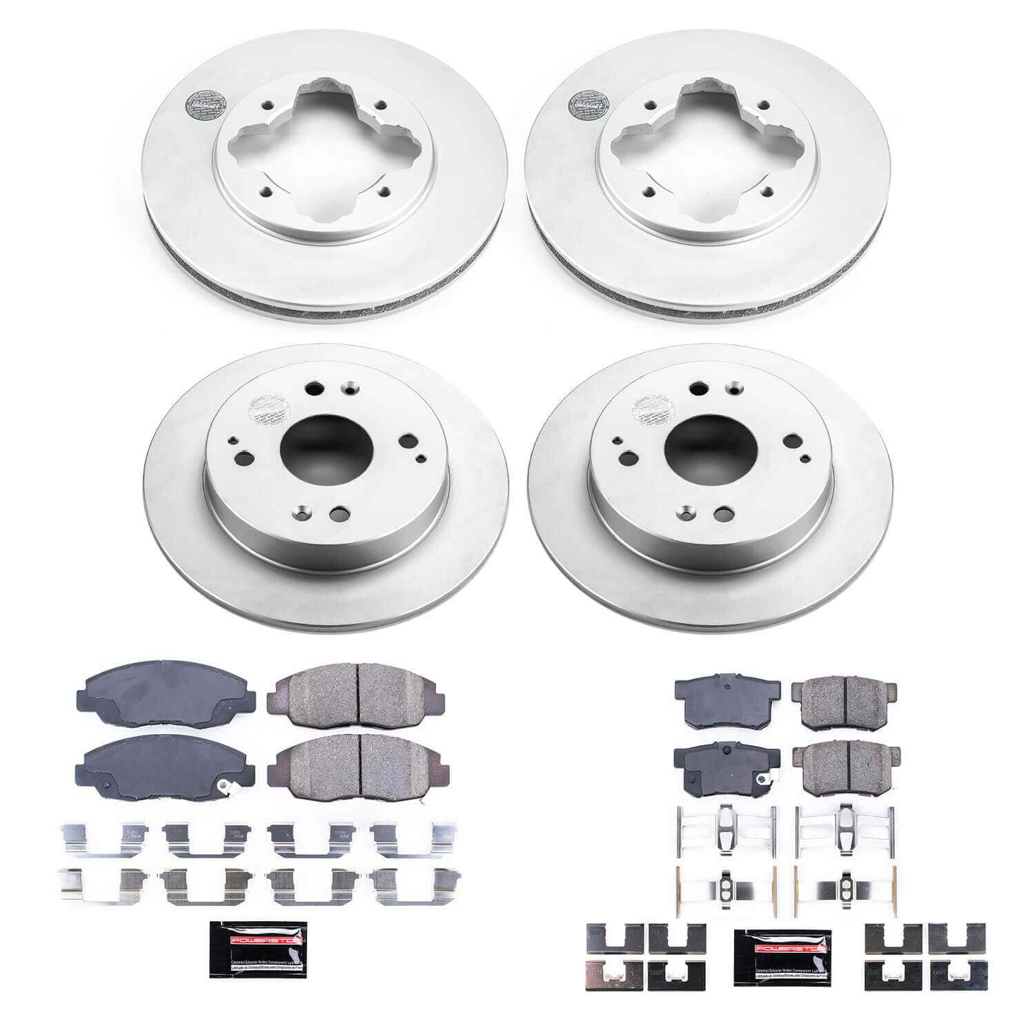 Power Stop CRK698 Z17 Evolution Front And Rear Brake Kit for 1997 Acura CL product image