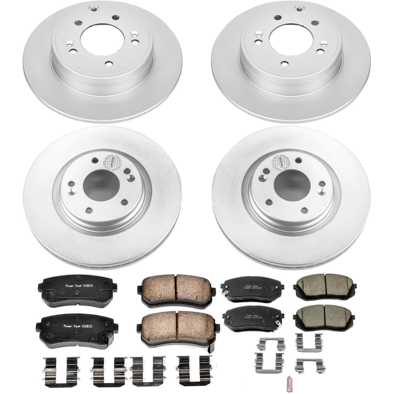 Power Stop CRK6981 Z17 Evolution Front And Rear Brake Kit for 2015 Hyundai Sonata Eco, Limited, SE, Sport product image