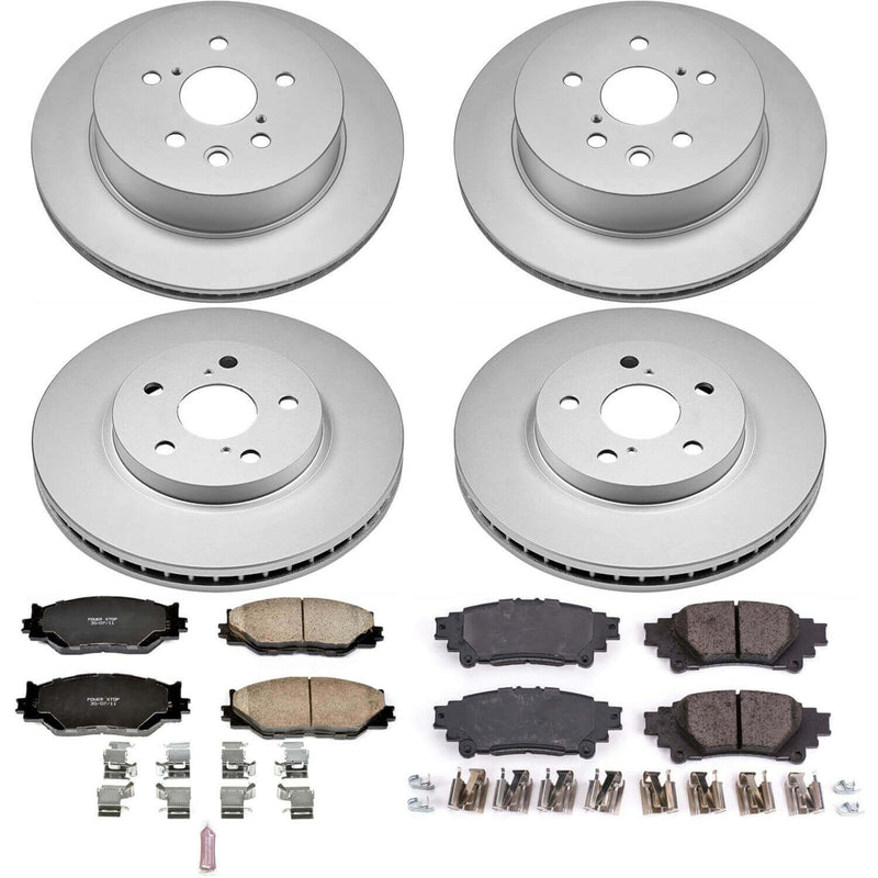 Power Stop CRK6987 Front And Rear Z17 Evolution Pad And Rotor Kit for 2014-2015 Lexus IS250 C product image