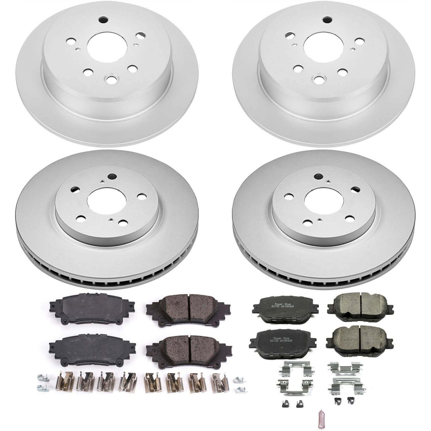 Power Stop CRK6989 Z17 Evolution Front And Rear Brake Kit for 2014-2015 Lexus IS250 Base, F Sport All Wheel Drive product image