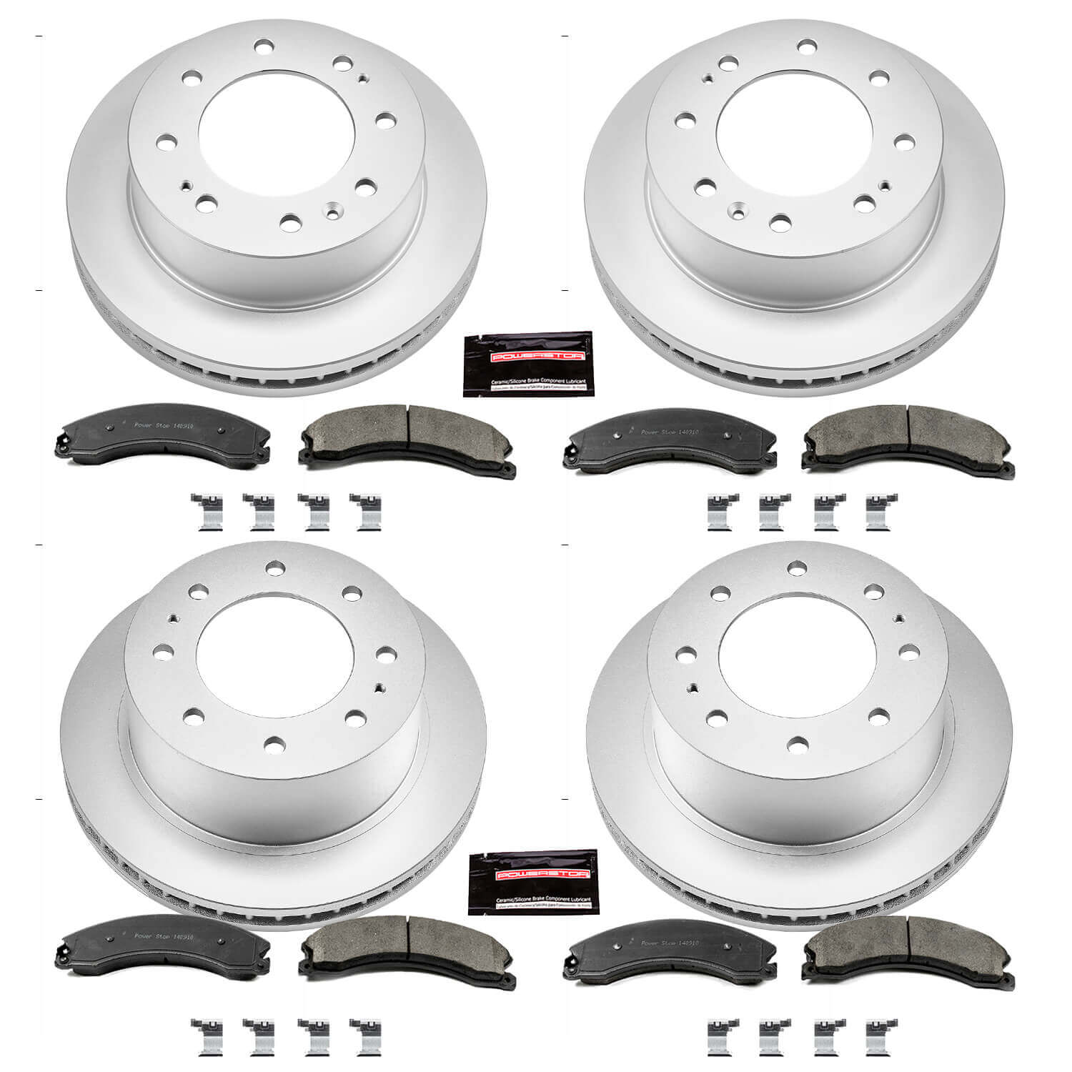 Power Stop CRK6992 Z17 Evolution Front And Rear Brake Kit for 2015-2019 Chevrolet Silverado 2500 HD product image