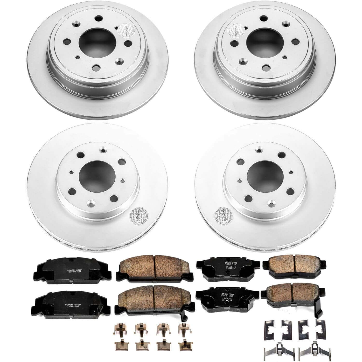 Power Stop CRK700 Z17 Evolution Front And Rear Brake Kit for 1992-1993 Honda Civic Si product image
