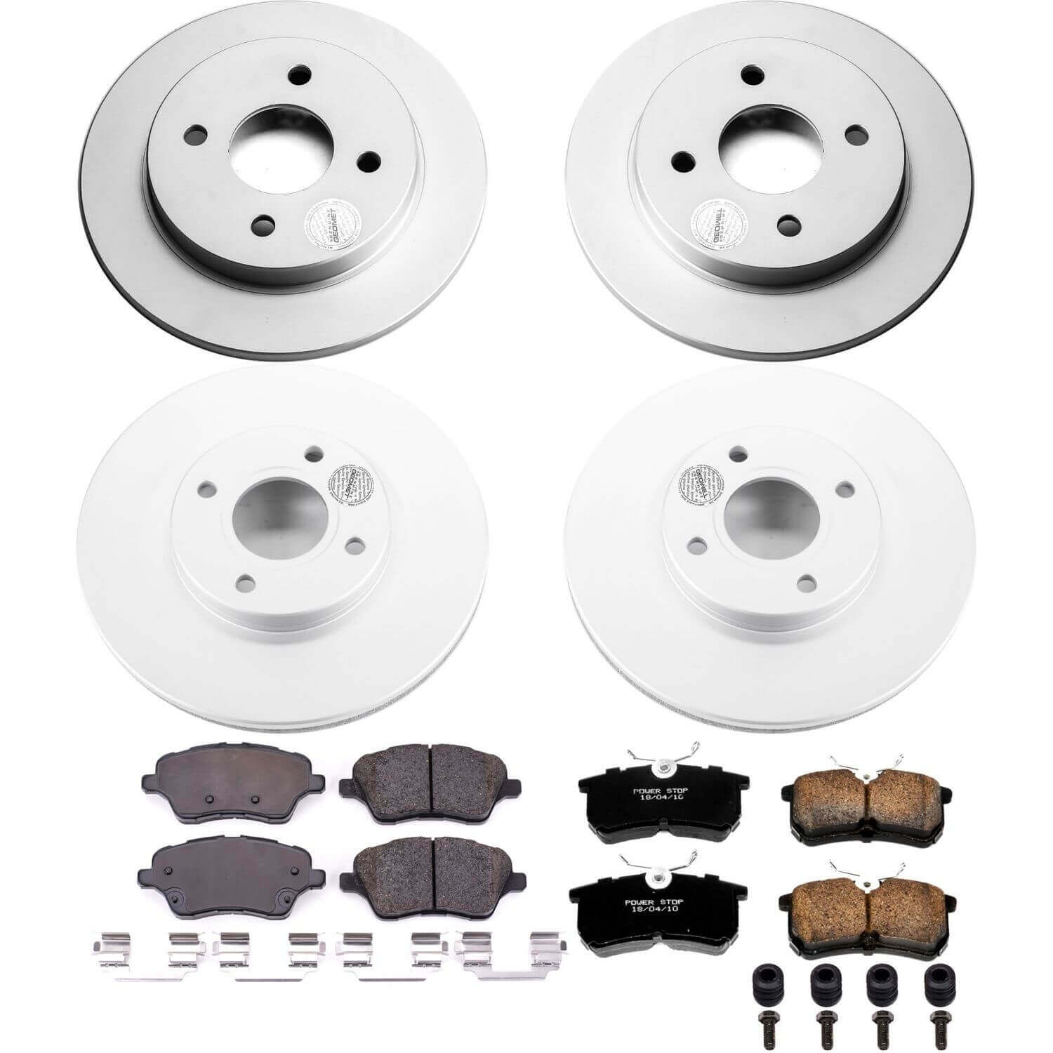 Power Stop CRK7002 Z17 Evolution Front And Rear Brake Kit for 2014-2019 Ford Fiesta Rear Disc product image