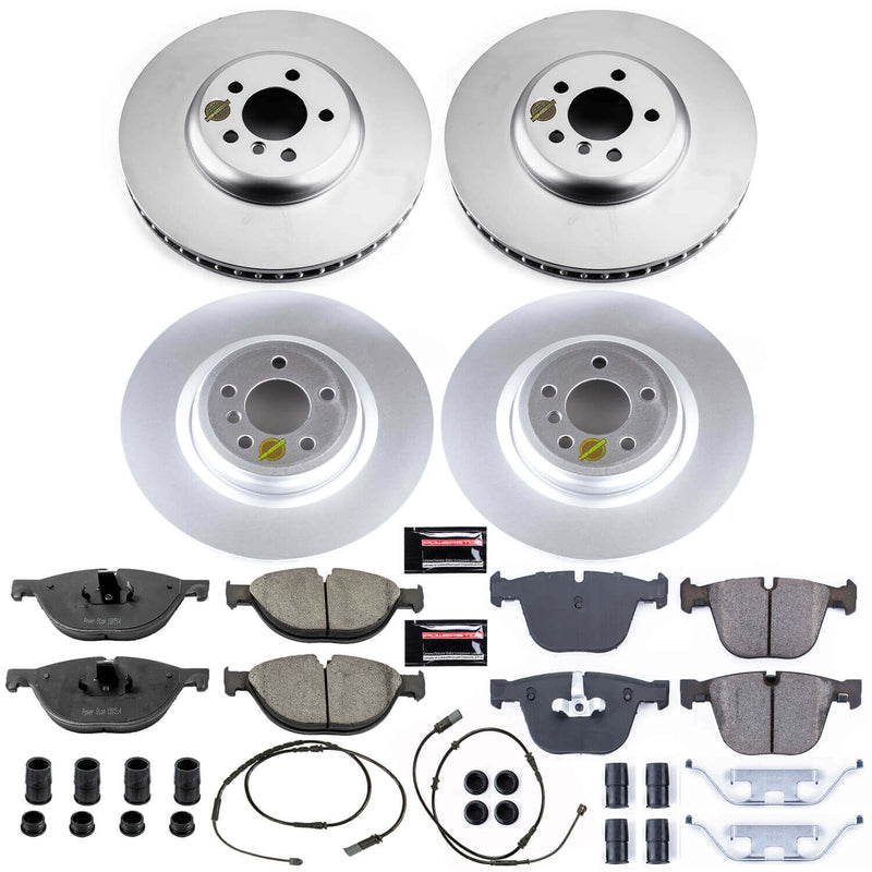 Power Stop CRK7098 Z23 Evolution Geomet Coated Front And Rear Pad And Rotor Kit for 2010-2015 BMW 750I product image