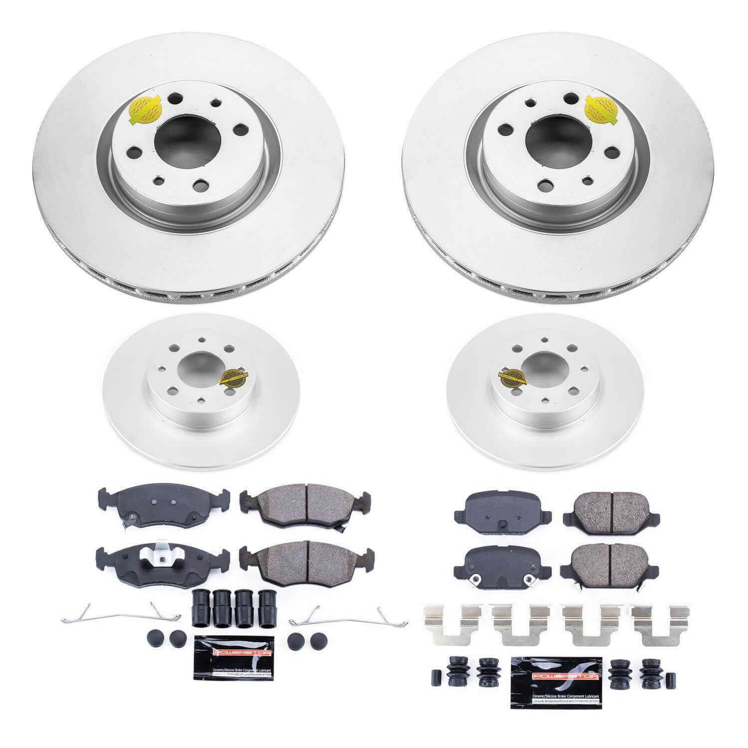 Power Stop CRK7245 Z23 Evolution Geomet Coated Front And Rear Pad And Rotor Kit for 2013-2019 Fiat 500 product image