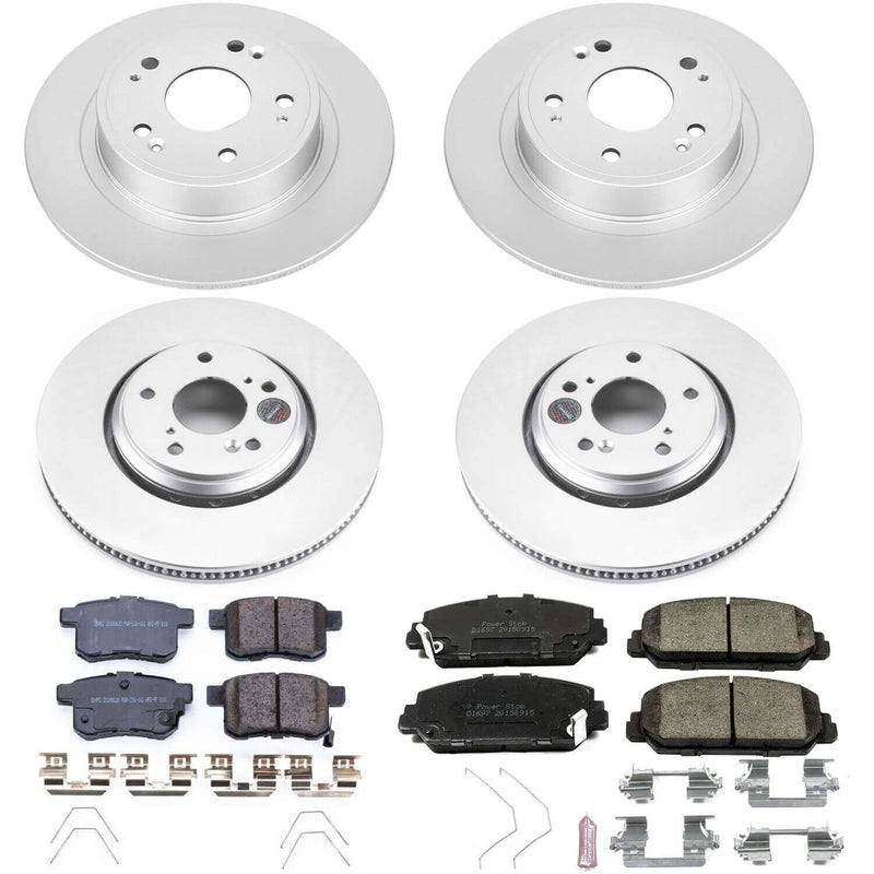 Power Stop CRK7348 Z17 Evolution Front And Rear Pad And Rotor Kit for 2016 Honda Accord Sport, Touring product image