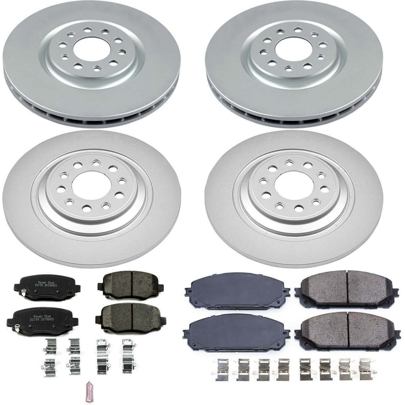 Power Stop CRK7415 Z17 Evolution Front And Rear Brake Kit for 2016-2023 Jeep Cherokee product image