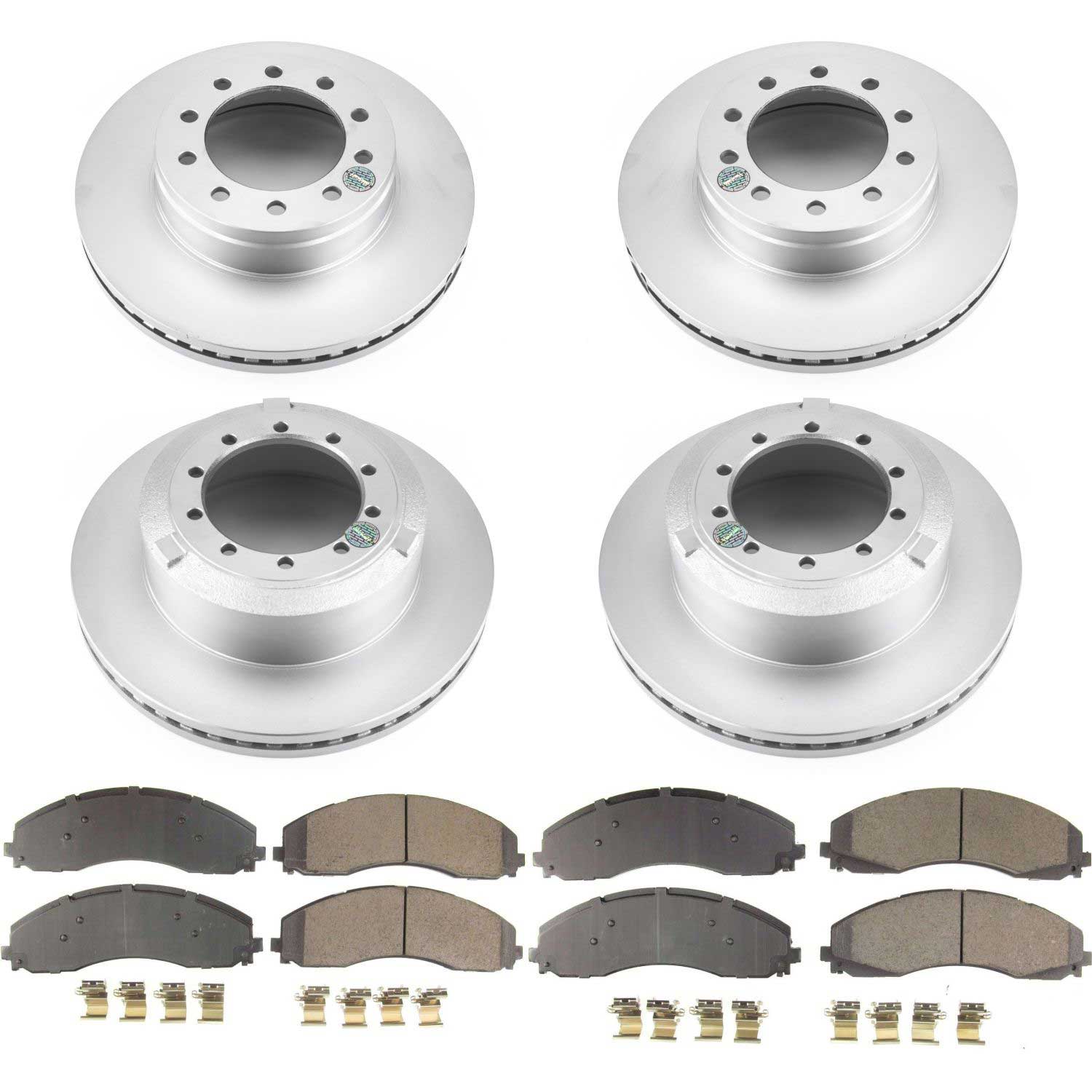Power Stop CRK7423 Z17 Evolution Front And Rear Pad And Rotor Kit for 2017-2022 Ford F-450 Super Duty product image
