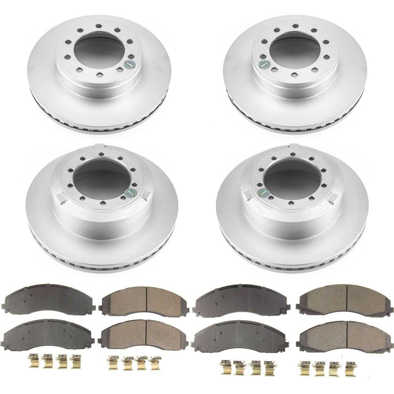 Power Stop CRK7423 Z17 Evolution Front And Rear Pad And Rotor Kit for 2017-2022 Ford F-450 Super Duty product image