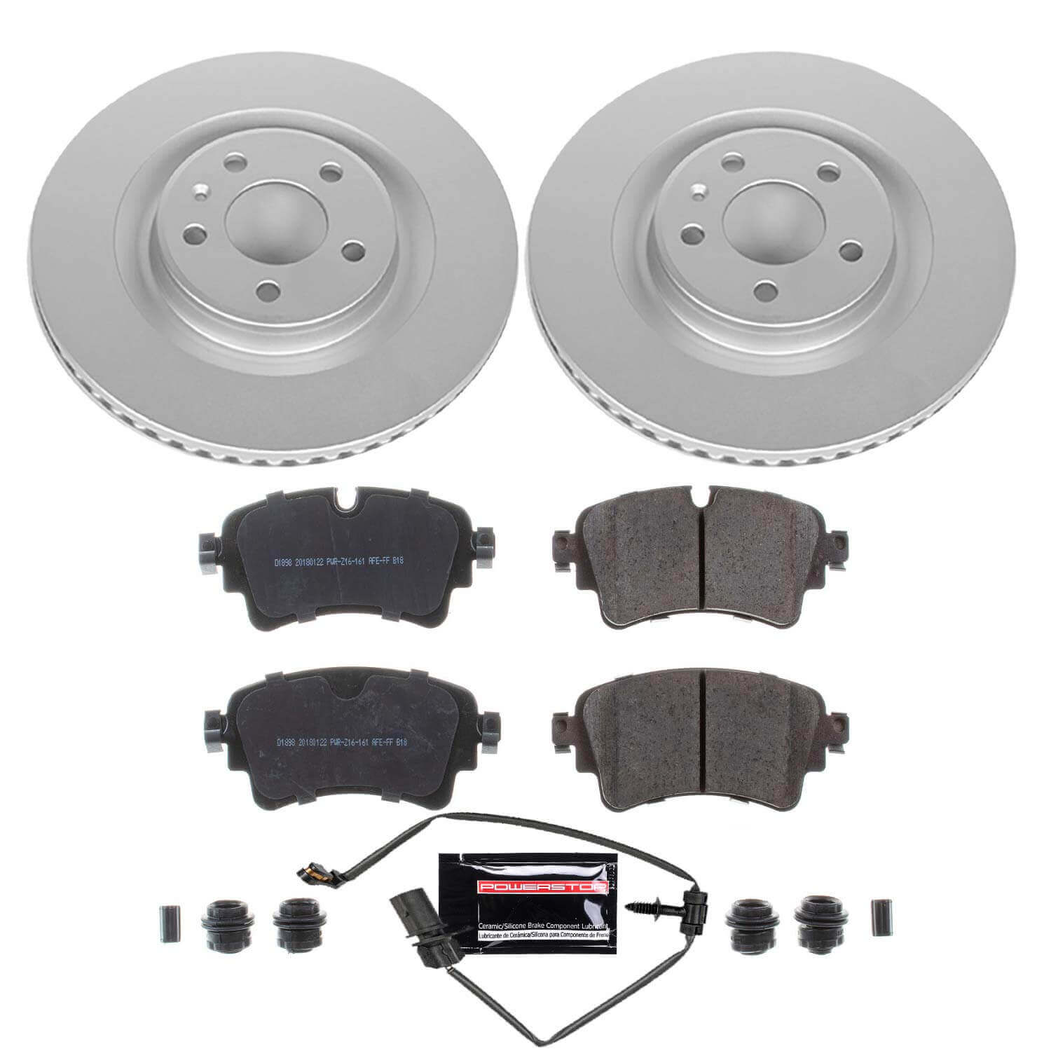 Power Stop CRK7431 Z23 Evolution Geomet Coated Rear Pad And Rotor Kit for 2017-2018 Audi A4 product image