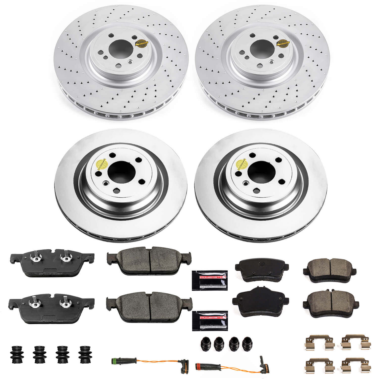 Power Stop CRK7442 Z23 Evolution Sport Front And Rear Brake Kit for 2016 Mercedes-Benz GLE450 AMG product image