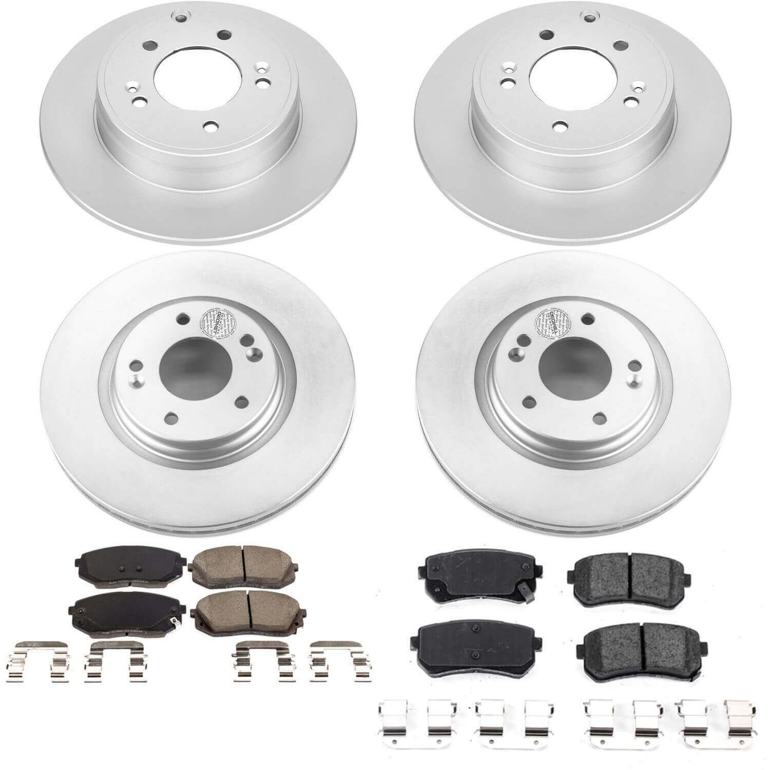 Power Stop CRK7522 Z17 Evolution Front And Rear Brake Kit for 2016 Hyundai Sonata Eco, Hybrid, Hybrid Limited, Limited, Plug-In Hybrid, Plug-In Hybrid Limited, SE, Sport product image
