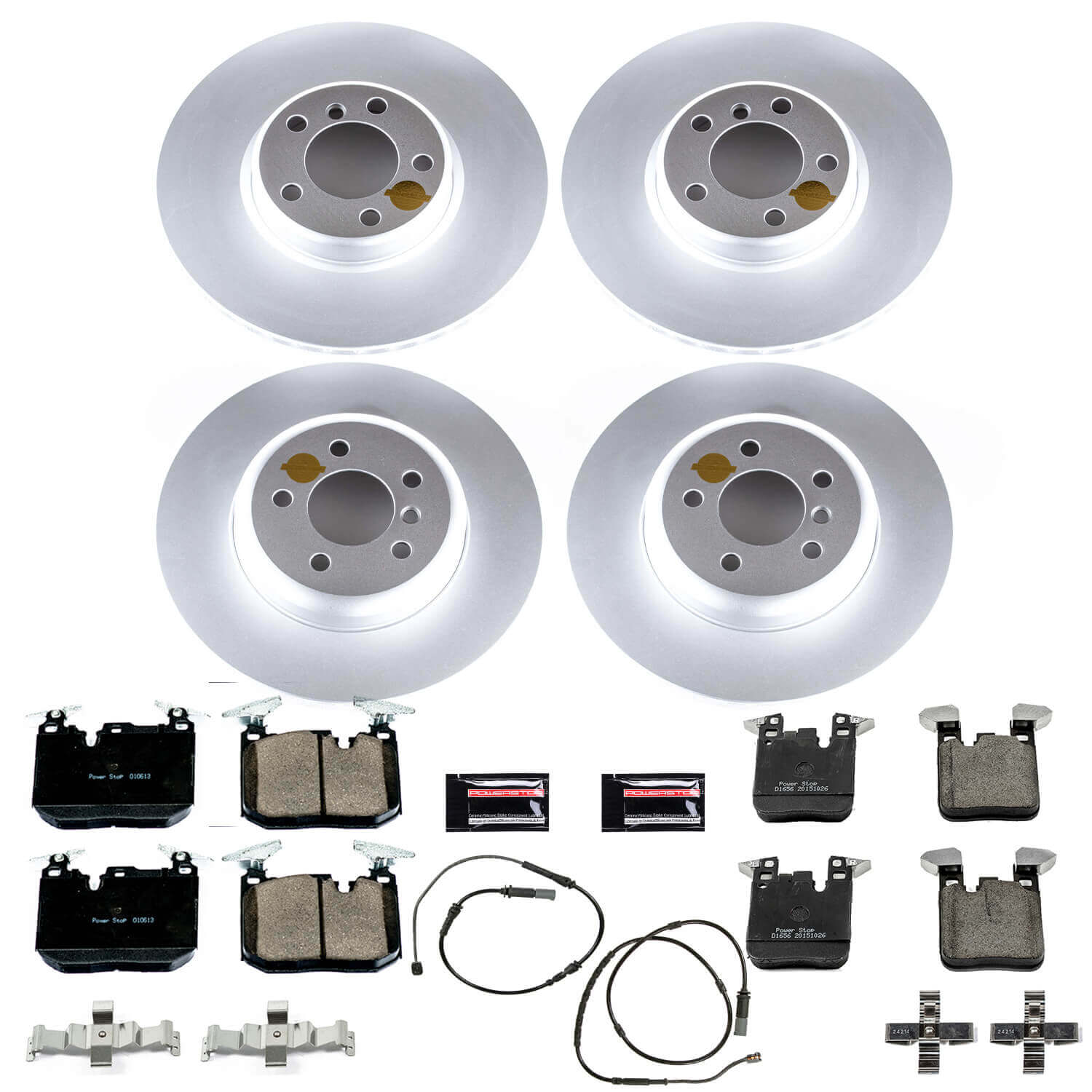 Power Stop CRK7547 Z23 Evolution Geomet Coated Front And Rear Pad And Rotor Kit for 2016-2018 BMW 320I Xdrive product image