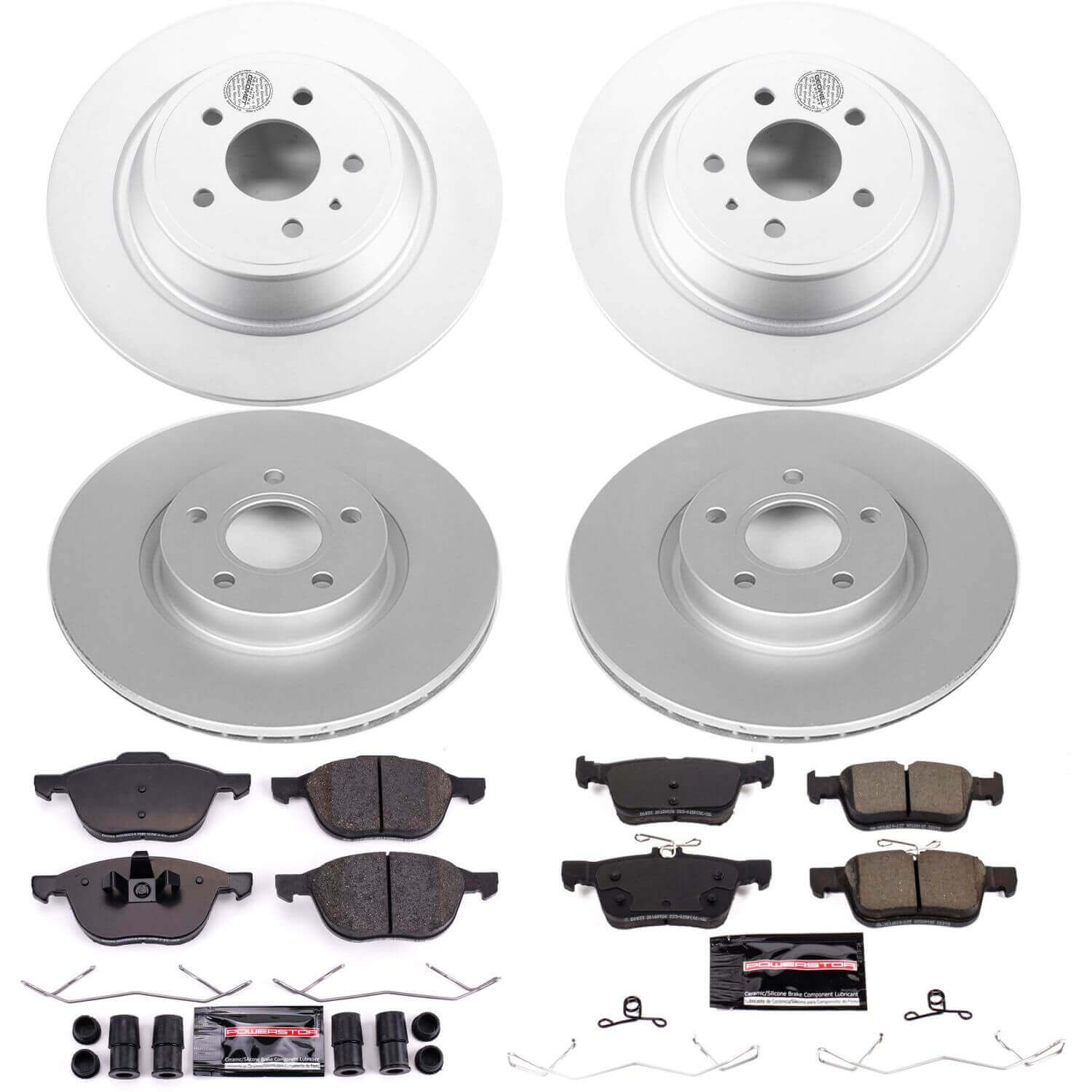 Power Stop CRK7571 Z23 Evolution Sport Front And Rear Brake Kit for 2017-2019 Ford Escape Front Wheel Drive product image