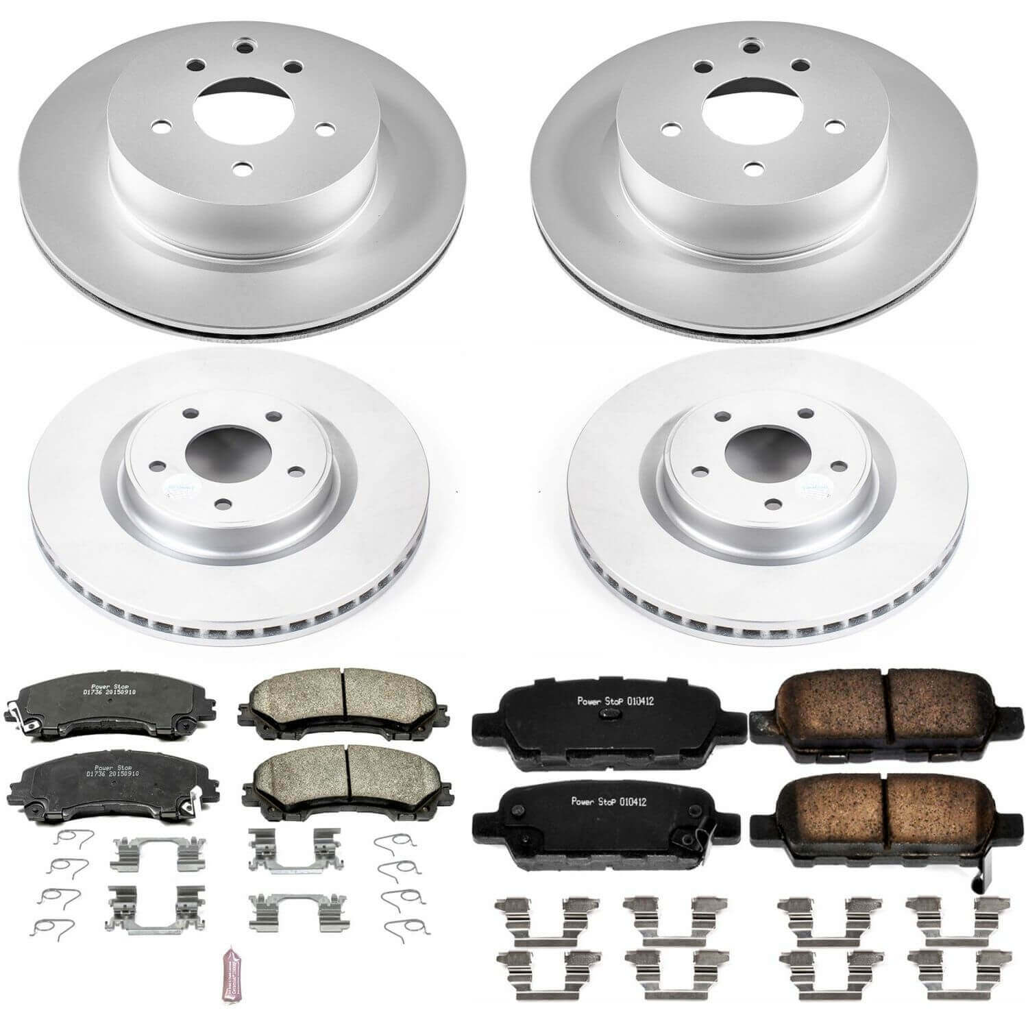 Power Stop CRK7584 Z17 Evolution Front And Rear Brake Kit for 2016-2017 Infiniti QX50 product image