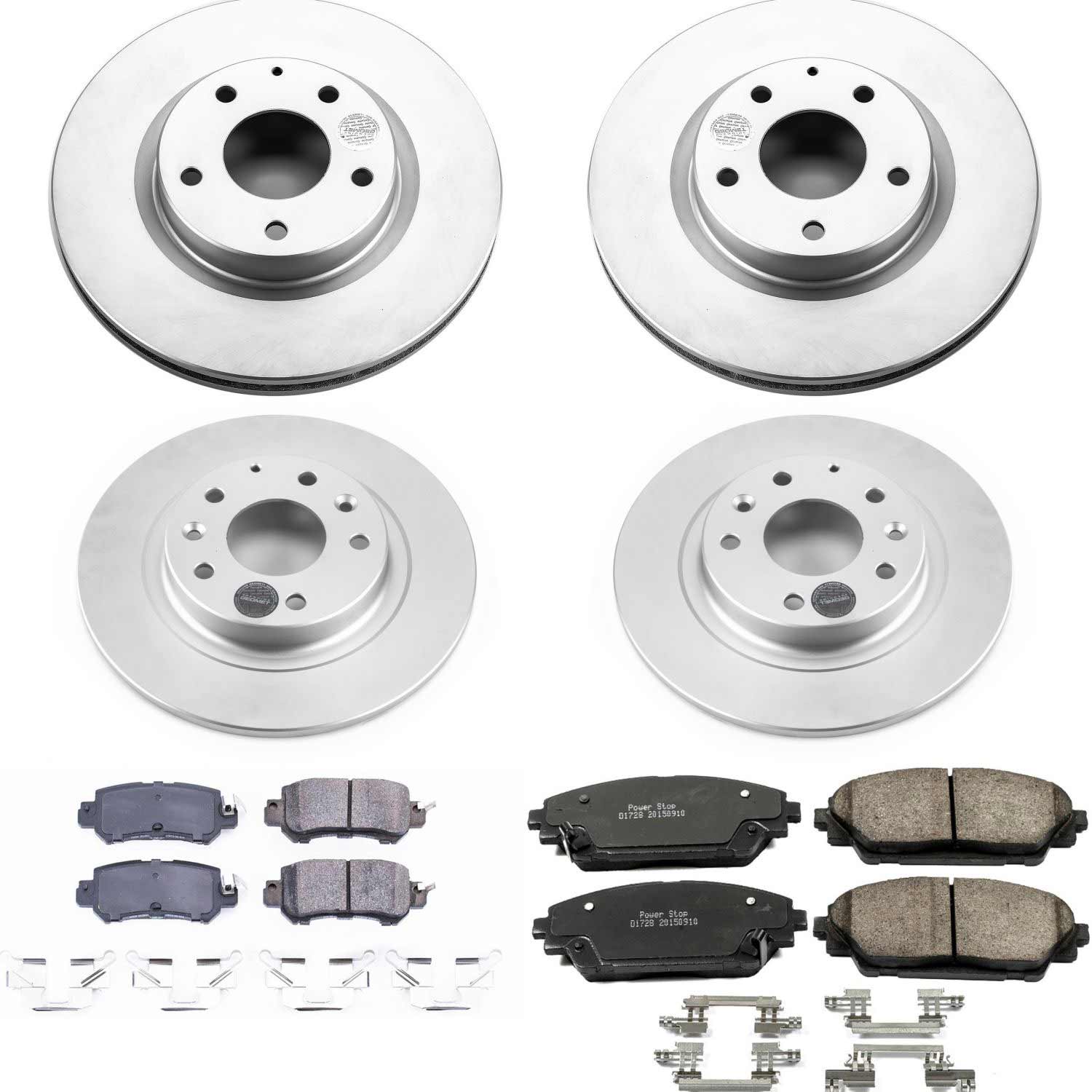 Power Stop CRK7607 Z17 Evolution Front And Rear Pad And Rotor Kit for 2016-2018 Mazda CX-3 All Wheel Drive product image