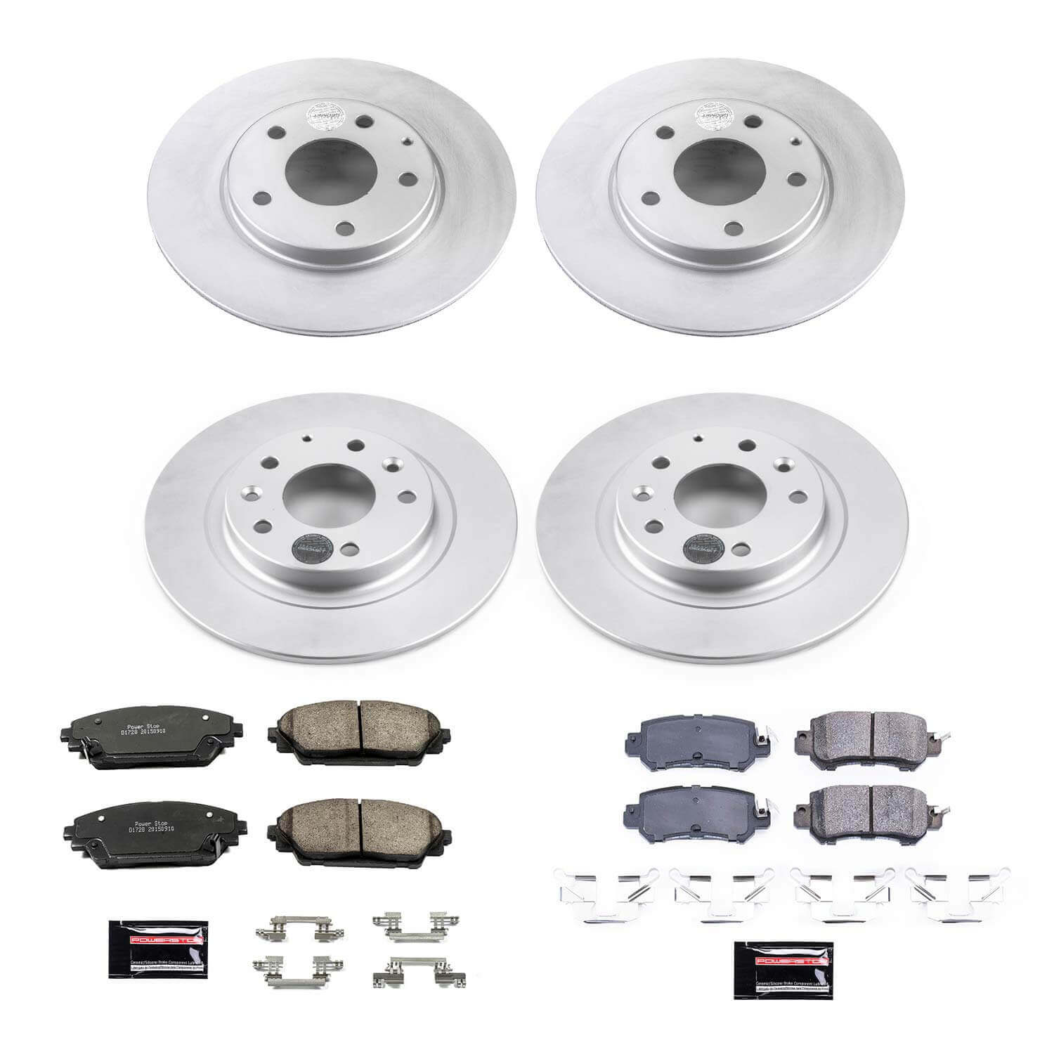 Power Stop CRK7608 Z17 Evolution Front And Rear Pad And Rotor Kit for 2016-2018 Mazda CX-3 Front Wheel Drive product image