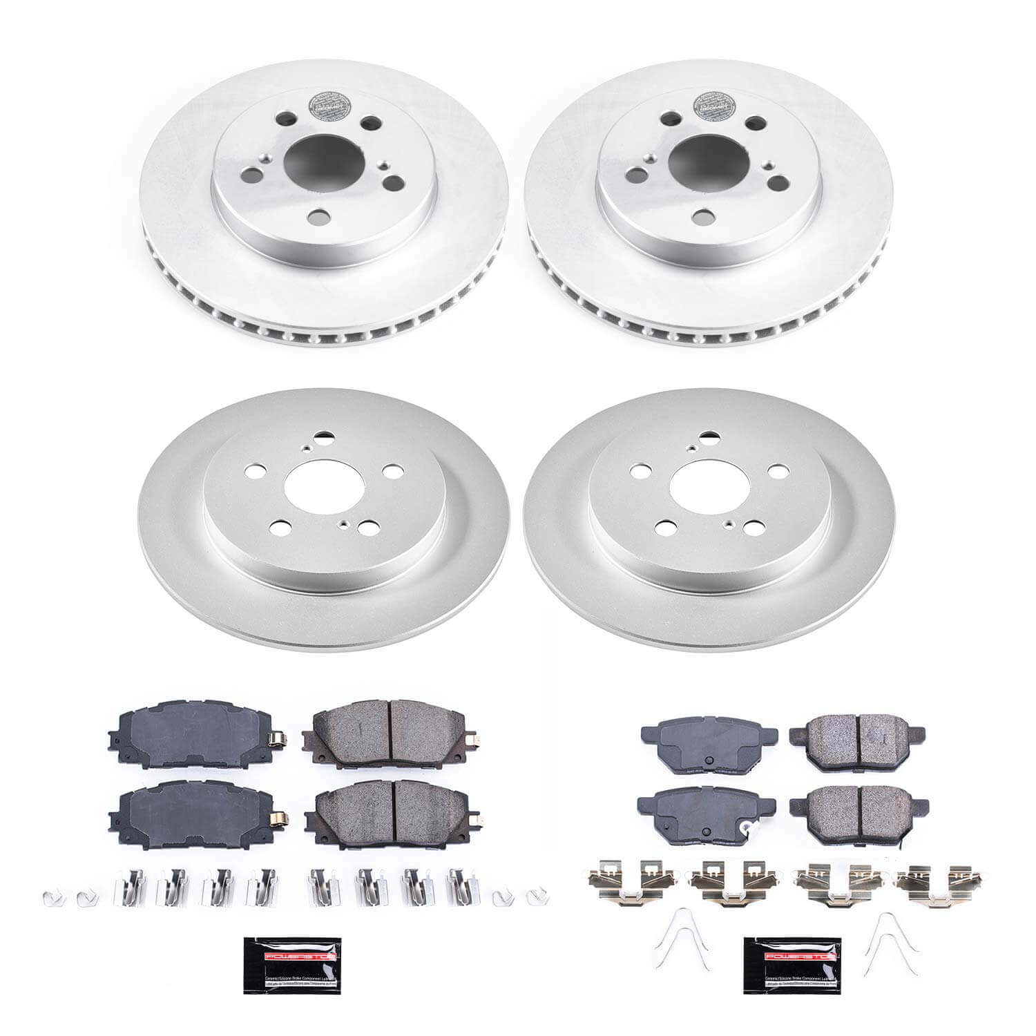Power Stop CRK7632 Z17 Evolution Front And Rear Brake Kit for 2016-2022 Toyota Prius product image