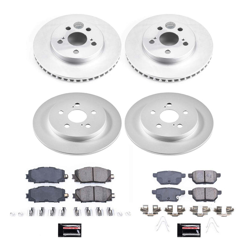 Power Stop CRK7632 Z17 Evolution Front And Rear Brake Kit for 2016-2022 Toyota Prius product image