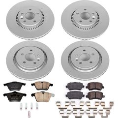 Power Stop CRK7637 Z23 Evolution Sport Front And Rear Brake Kit for 2015 Volvo S60 T5, T5 Platinum, T5 Premier, T5 Premier Plus, T6, T6 Platinum, T6 Premier Plus, T6 R-Design, T6 R-Design product image