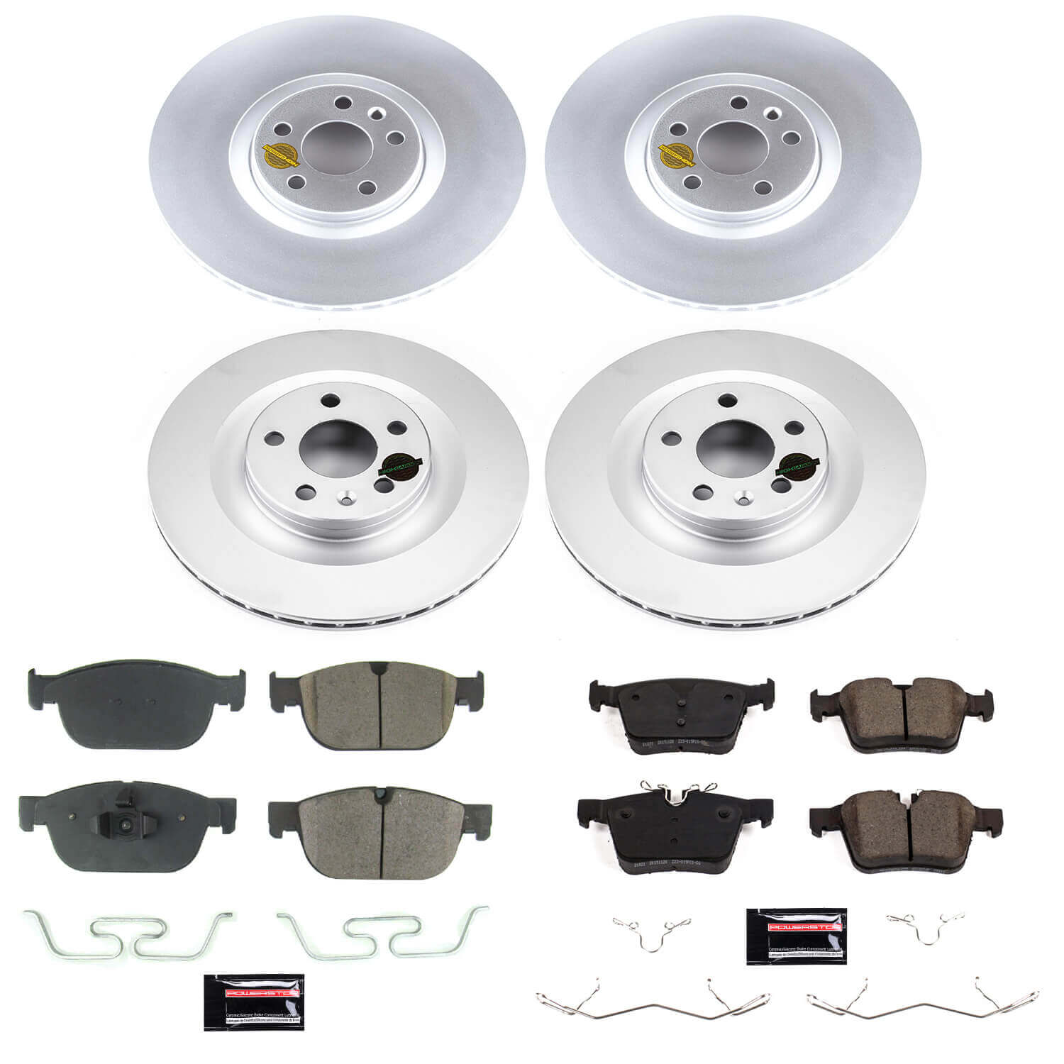 Power Stop CRK7644 Z23 Evolution Geomet Coated Front And Rear Pad And Rotor Kit for 2019 Volvo S60 product image