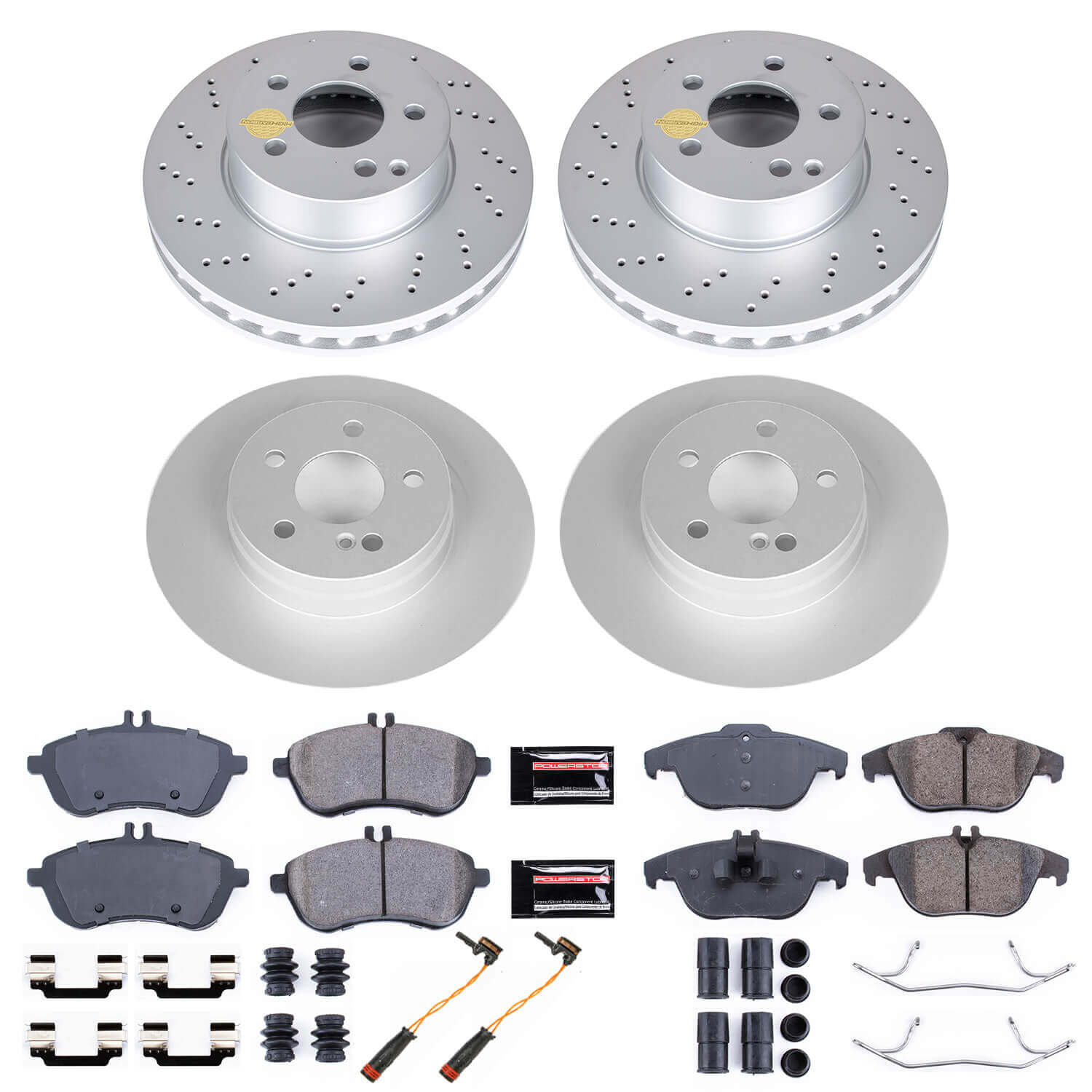 Power Stop CRK7759 Z23 Evolution Sport Front And Rear Brake Kit for 2008-2012 Mercedes-Benz C300 product image