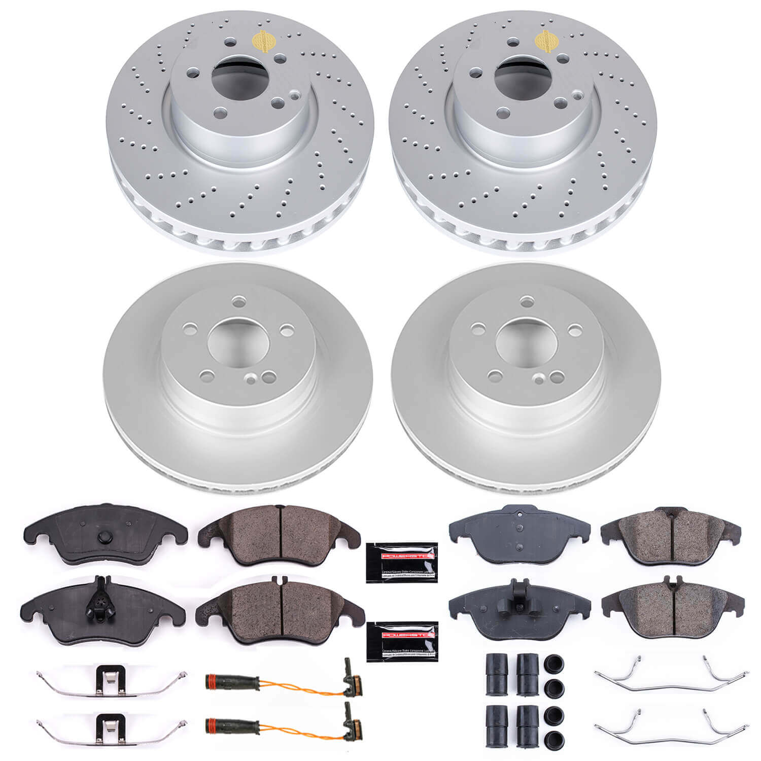 Power Stop CRK7760 Z23 Evolution Sport Front And Rear Brake Kit for 2014 Mercedes-Benz C300 product image