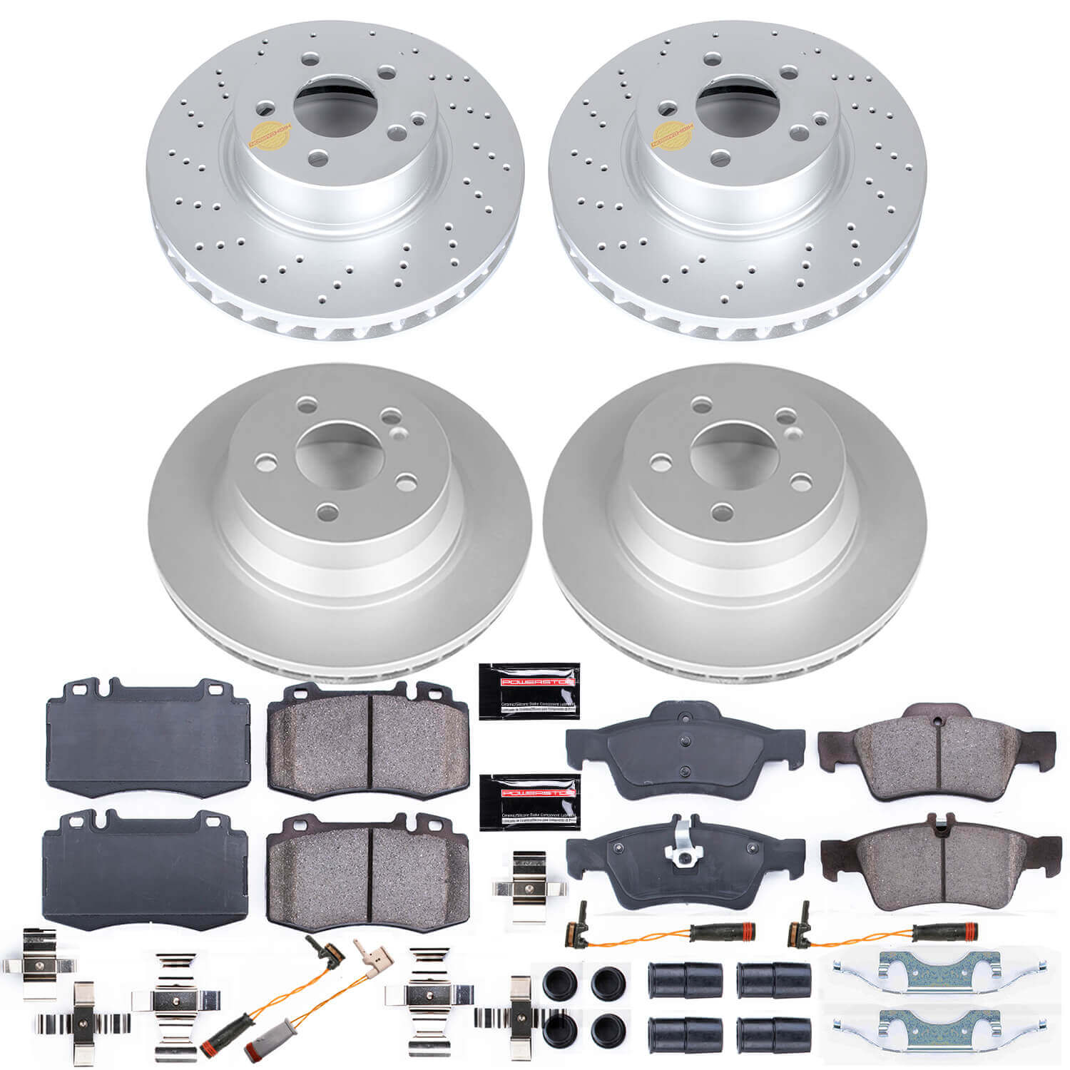 Power Stop CRK7764 Z23 Evolution Sport Front And Rear Brake Kit for 2004-2006 Mercedes-Benz E500 Base product image