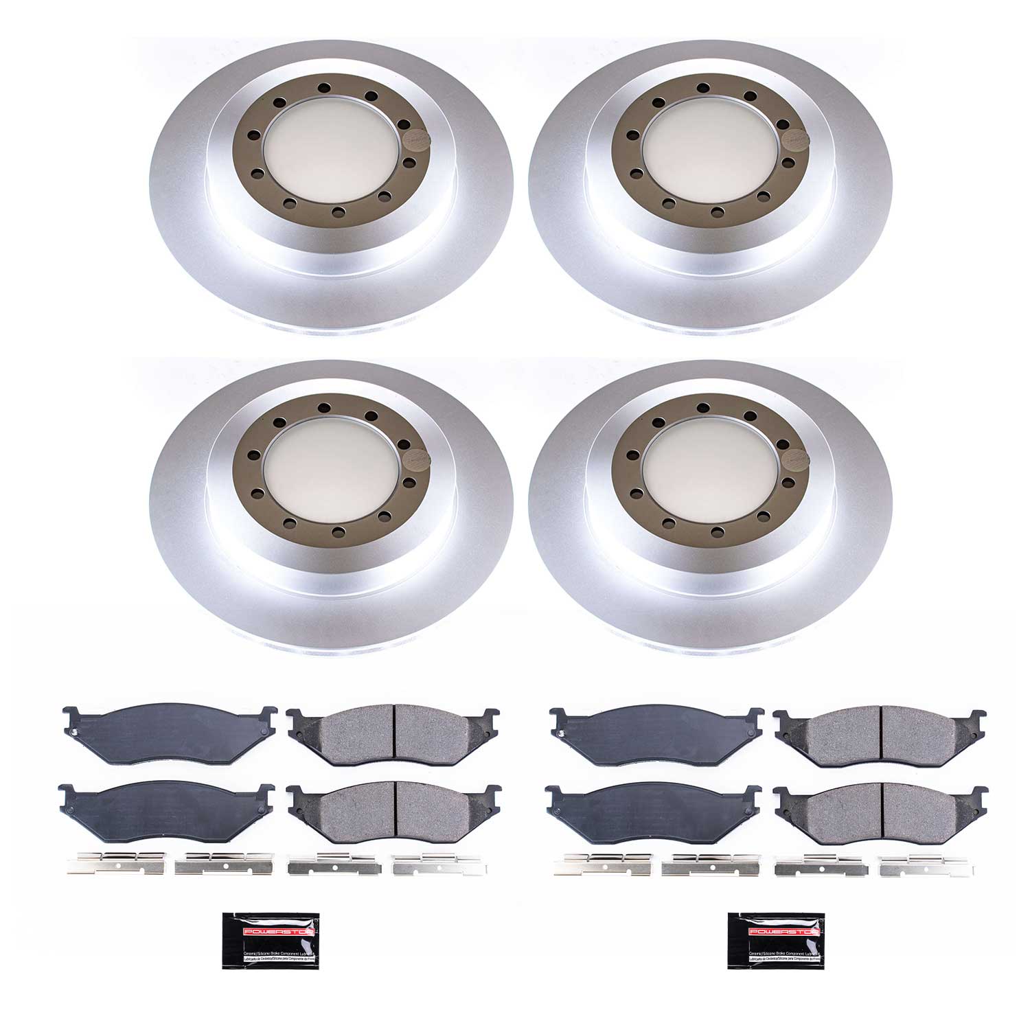 Power Stop CRK7820 Z17 Evolution Front And Rear Pad And Rotor Kit for 1999-2001 Ford F-53 Motorhome Chassis product image