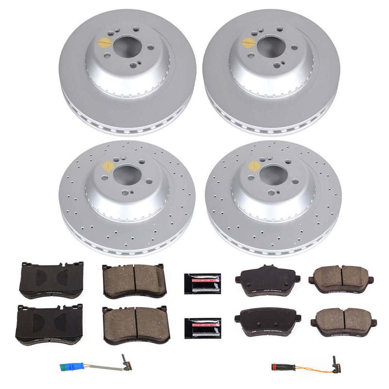 Power Stop CRK7853 Z23 Evolution Sport Front And Rear Brake Kit for 2017 Mercedes-Benz Maybach S550 product image
