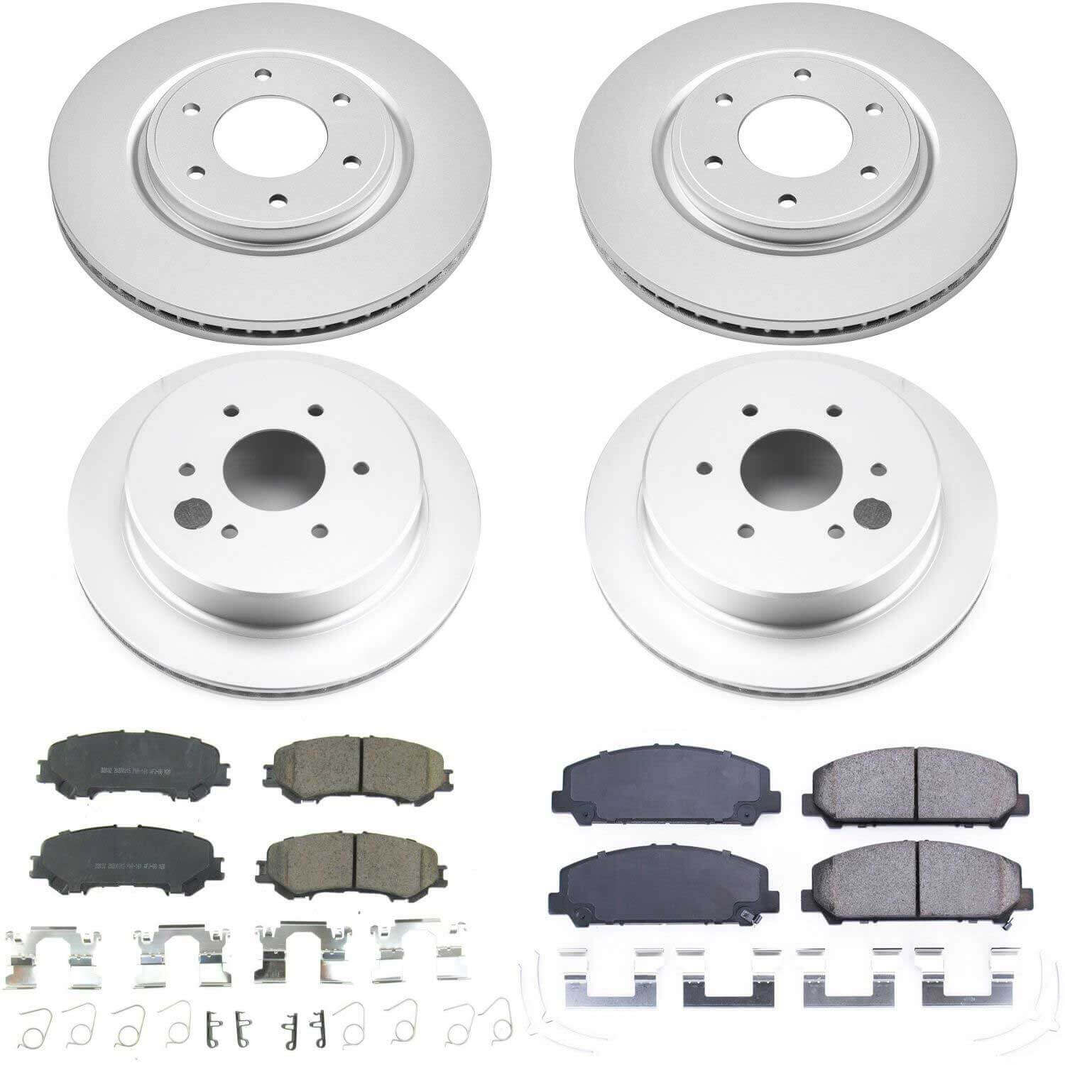 Power Stop CRK7866 Z17 Evolution Front And Rear Pad And Rotor Kit for 2017-2024 Nissan Titan product image
