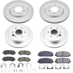 Power Stop CRK7866 Z17 Evolution Front And Rear Pad And Rotor Kit for 2017-2024 Nissan Titan product image