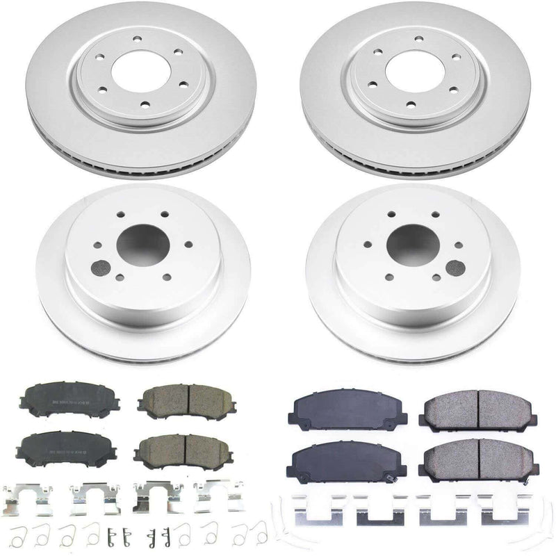 Power Stop CRK7866 Z17 Evolution Front And Rear Pad And Rotor Kit for 2017-2024 Nissan Titan product image