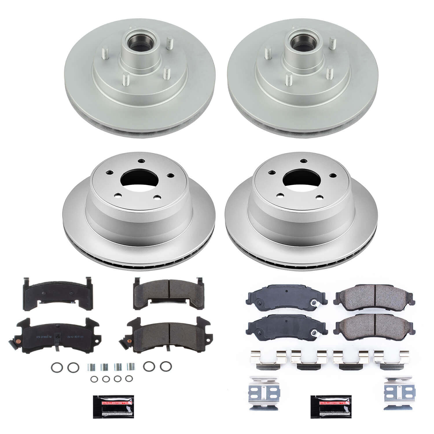 Power Stop CRK7913 Z17 Evolution Front And Rear Pad And Rotor Kit for 1998-2003 Chevrolet S10 Rear Wheel Drive Rear Disc product image