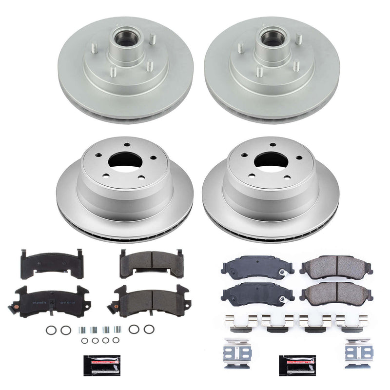 Power Stop CRK7913 Z17 Evolution Front And Rear Pad And Rotor Kit for 1998-2003 Chevrolet S10 Rear Wheel Drive Rear Disc product image
