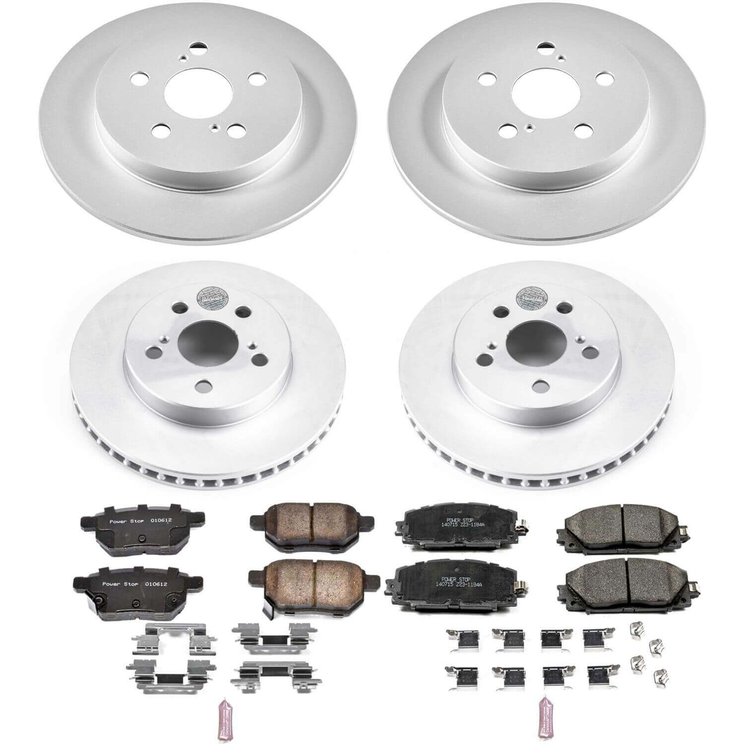 Power Stop CRK7924 Z17 Evolution Front And Rear Brake Kit for 2019-2022 Toyota Prius AWD-E product image