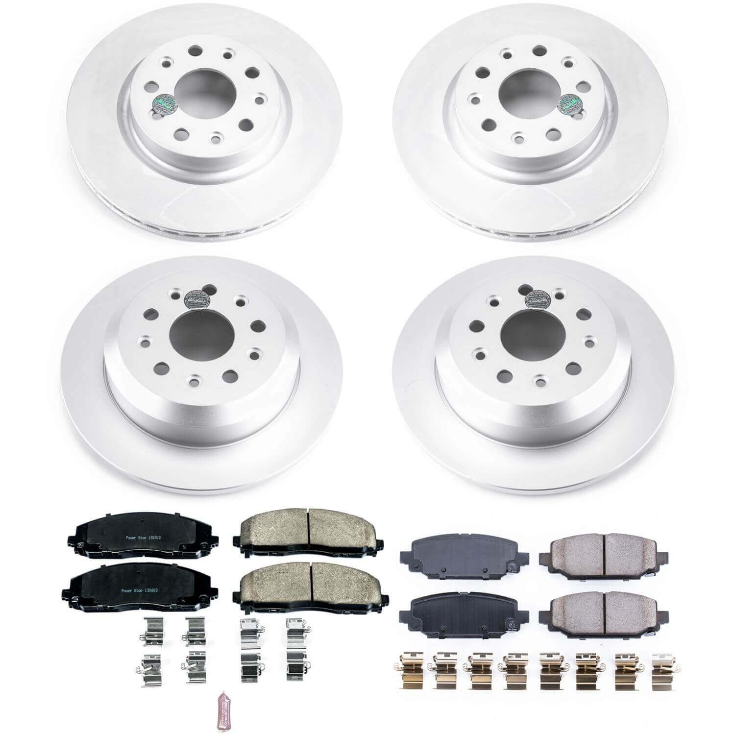 Power Stop CRK7939 Z17 Evolution Front And Rear Pad And Rotor Kit for 2018 Jeep Wrangler Sport, Sport S, Unlimited Moab, Unlimited Sport, Unlimited Sport S product image