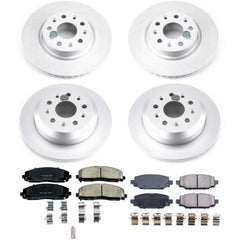 Power Stop CRK7939 Z17 Evolution Front And Rear Pad And Rotor Kit for 2018 Jeep Wrangler Sport, Sport S, Unlimited Moab, Unlimited Sport, Unlimited Sport S product image