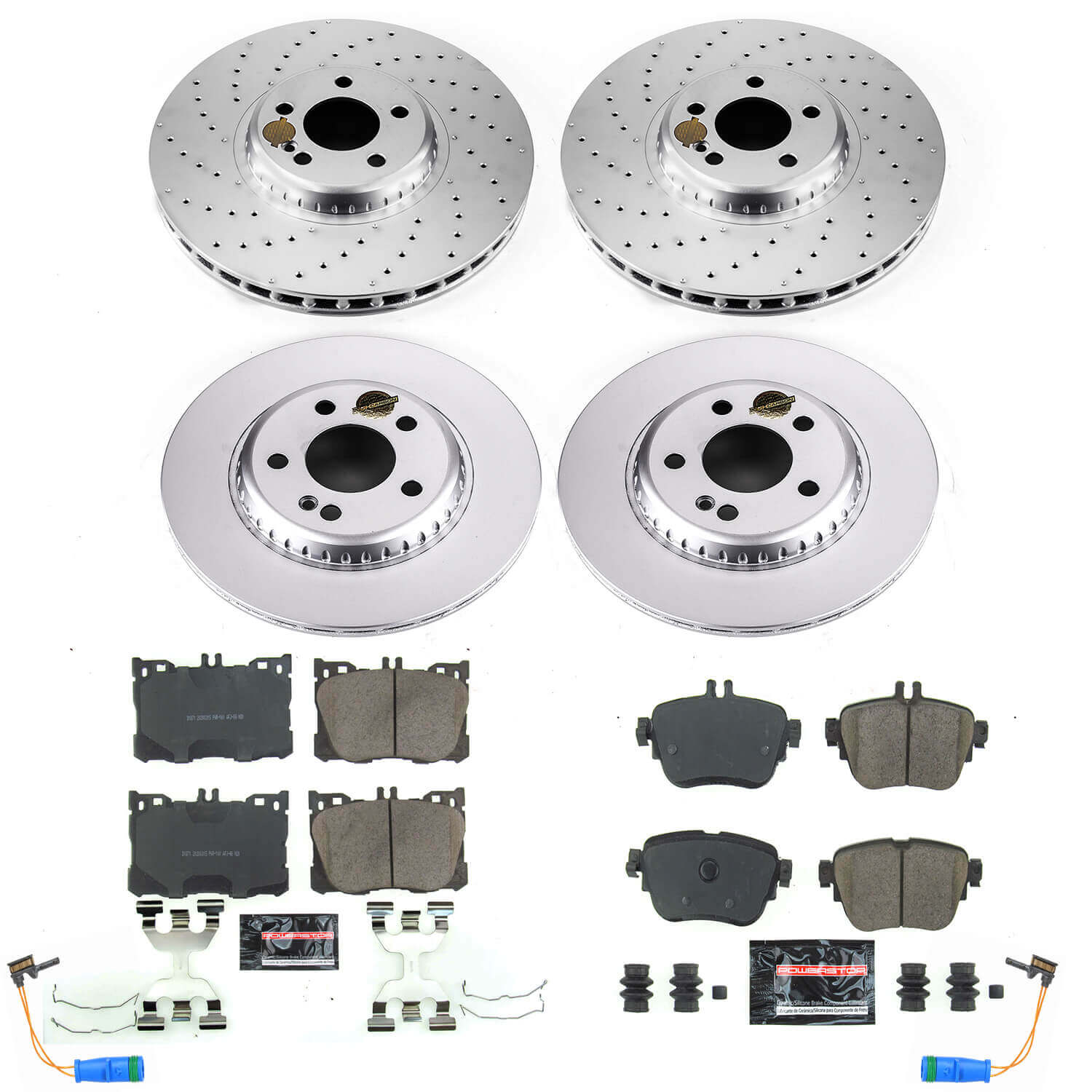 Power Stop CRK7987 Z23 Evolution Geomet Coated Front And Rear Pad And Rotor Kit for 2020-2023 Mercedes-Benz E-350 product image