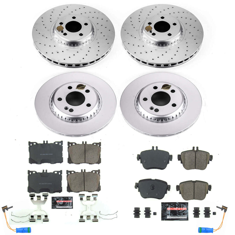 Power Stop CRK7987 Z23 Evolution Geomet Coated Front And Rear Pad And Rotor Kit for 2020-2023 Mercedes-Benz E-350 product image